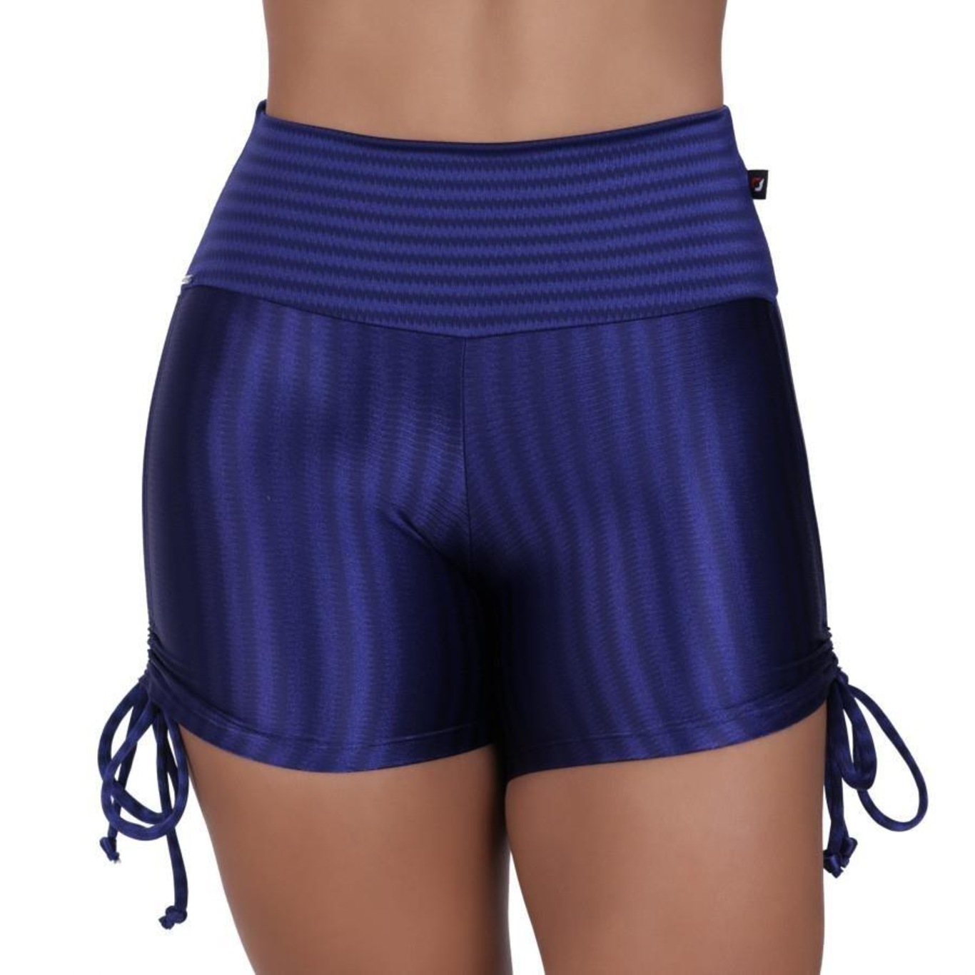 Shorts Orbis Fitness Poliamida Cirrê 3D Amarrar Lateral - Feminino - Foto 1