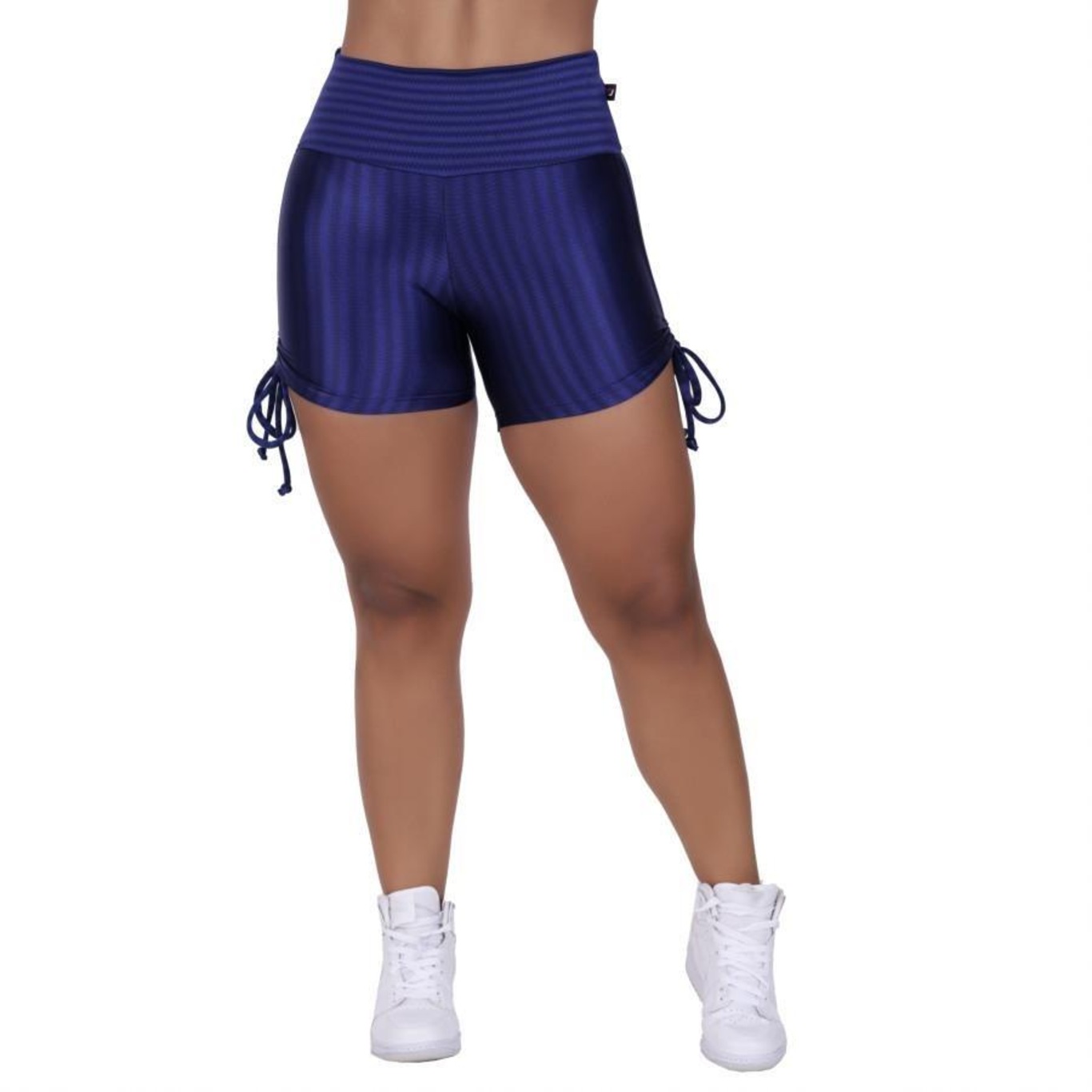 Shorts Orbis Fitness Poliamida Cirrê 3D Amarrar Lateral - Feminino - Foto 3