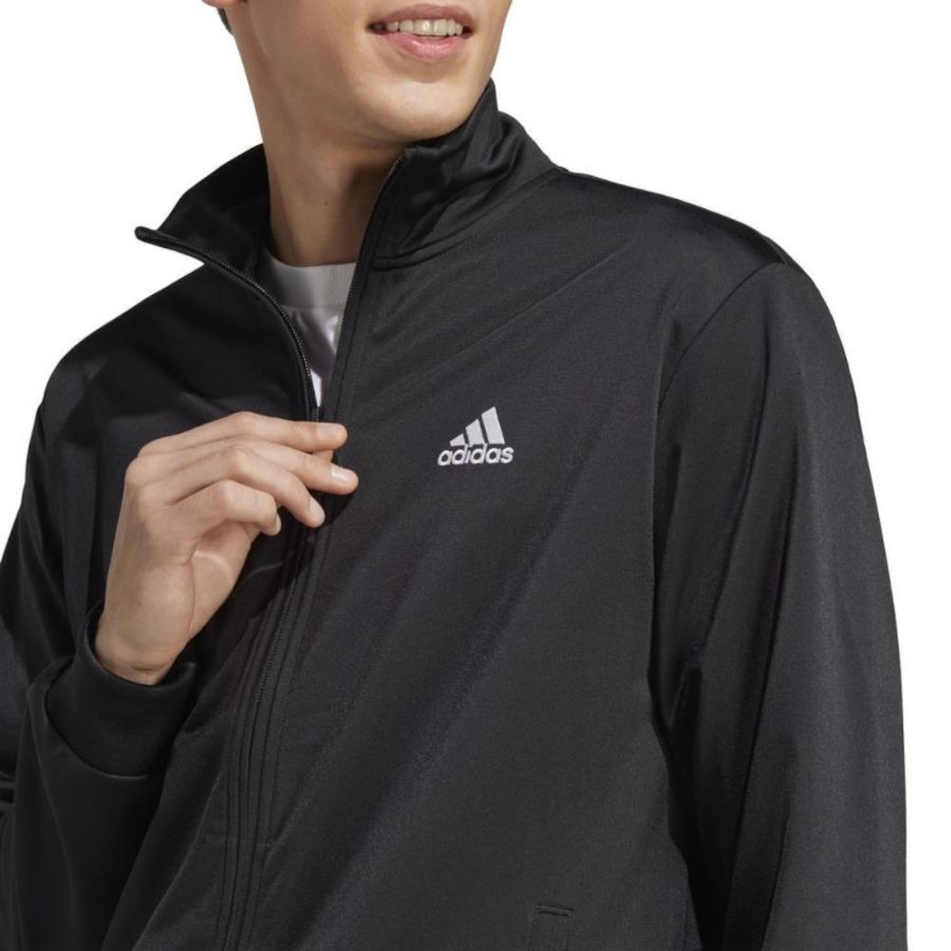 Agasalho sem Capuz adidas Logo Linear - Masculino - Foto 4