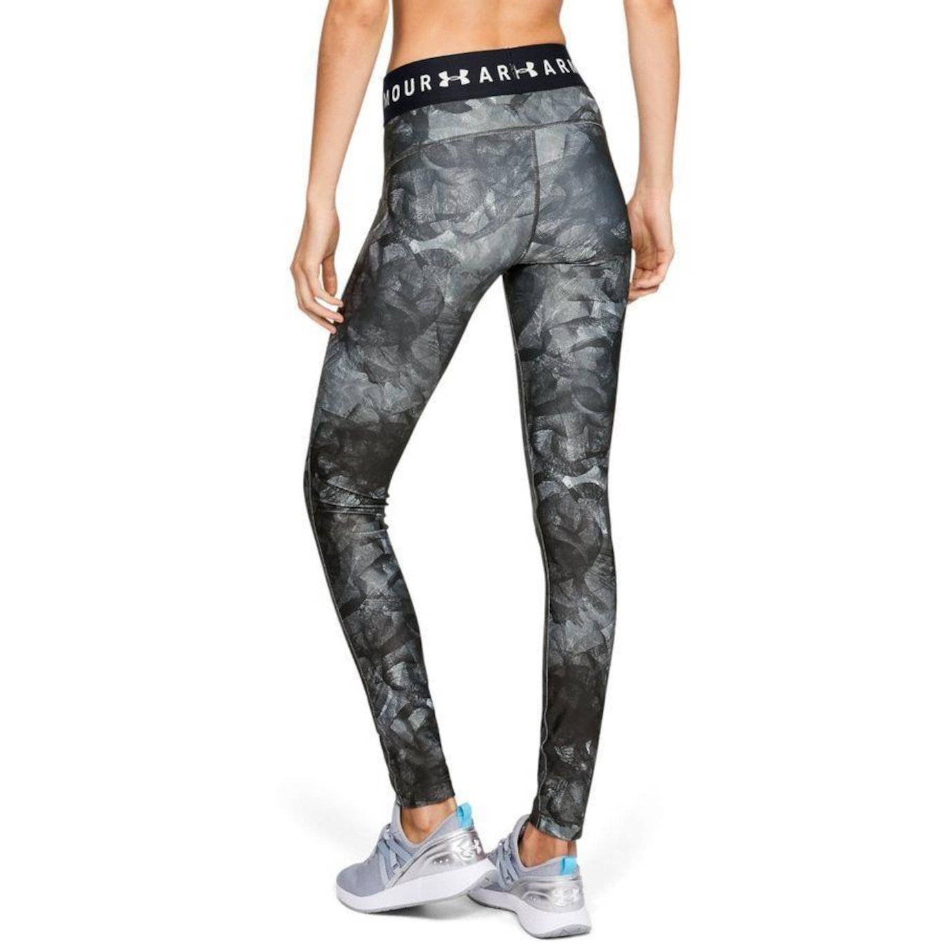 Calça Legging Under Armour HeatGear Armour Branded Waistband Printed - Feminina - Foto 3