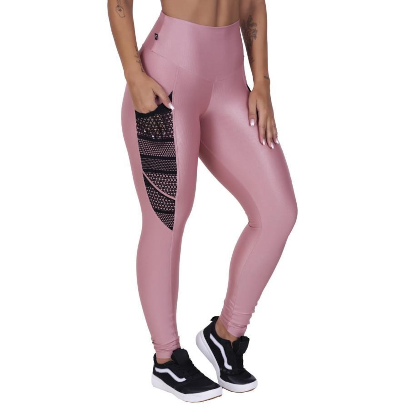 Calça Legging Orbis Fitness Wonder Bolso Detalhe Tela - Feminina - Foto 2