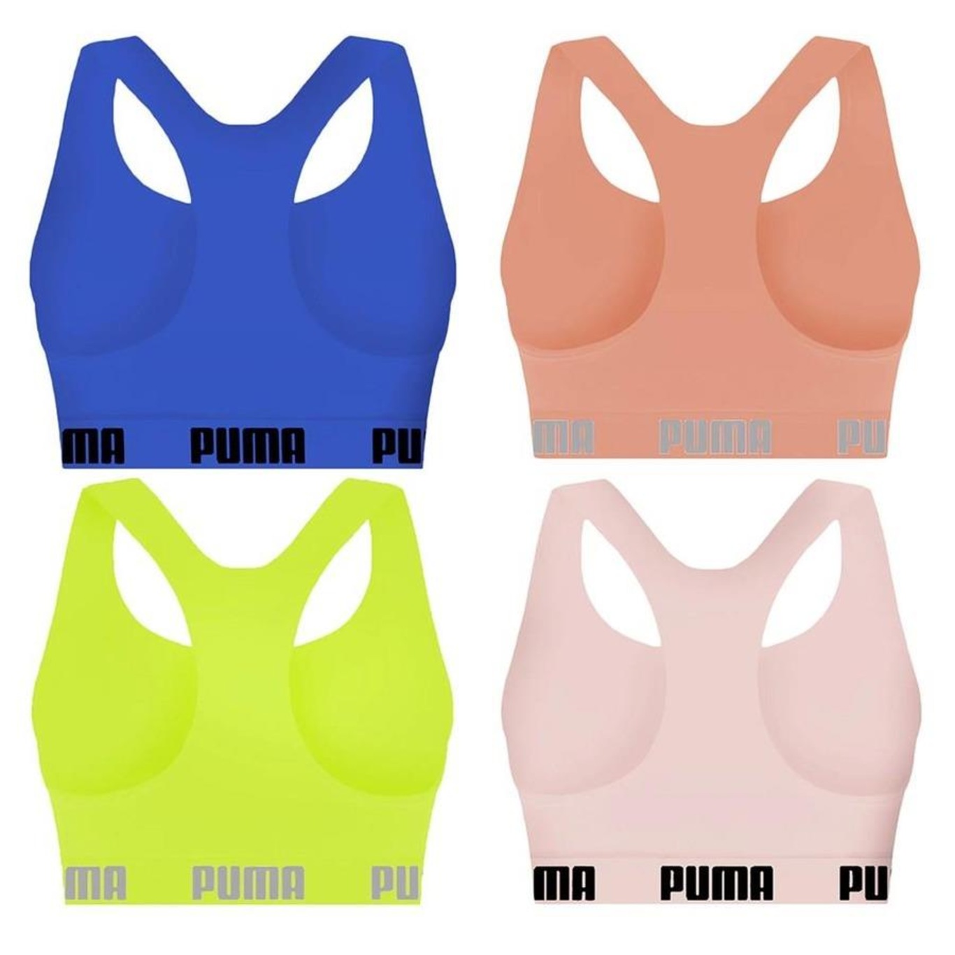 Kit Top Fitness Puma Nadador sem Costura - Feminino - 4 unidades - Foto 2