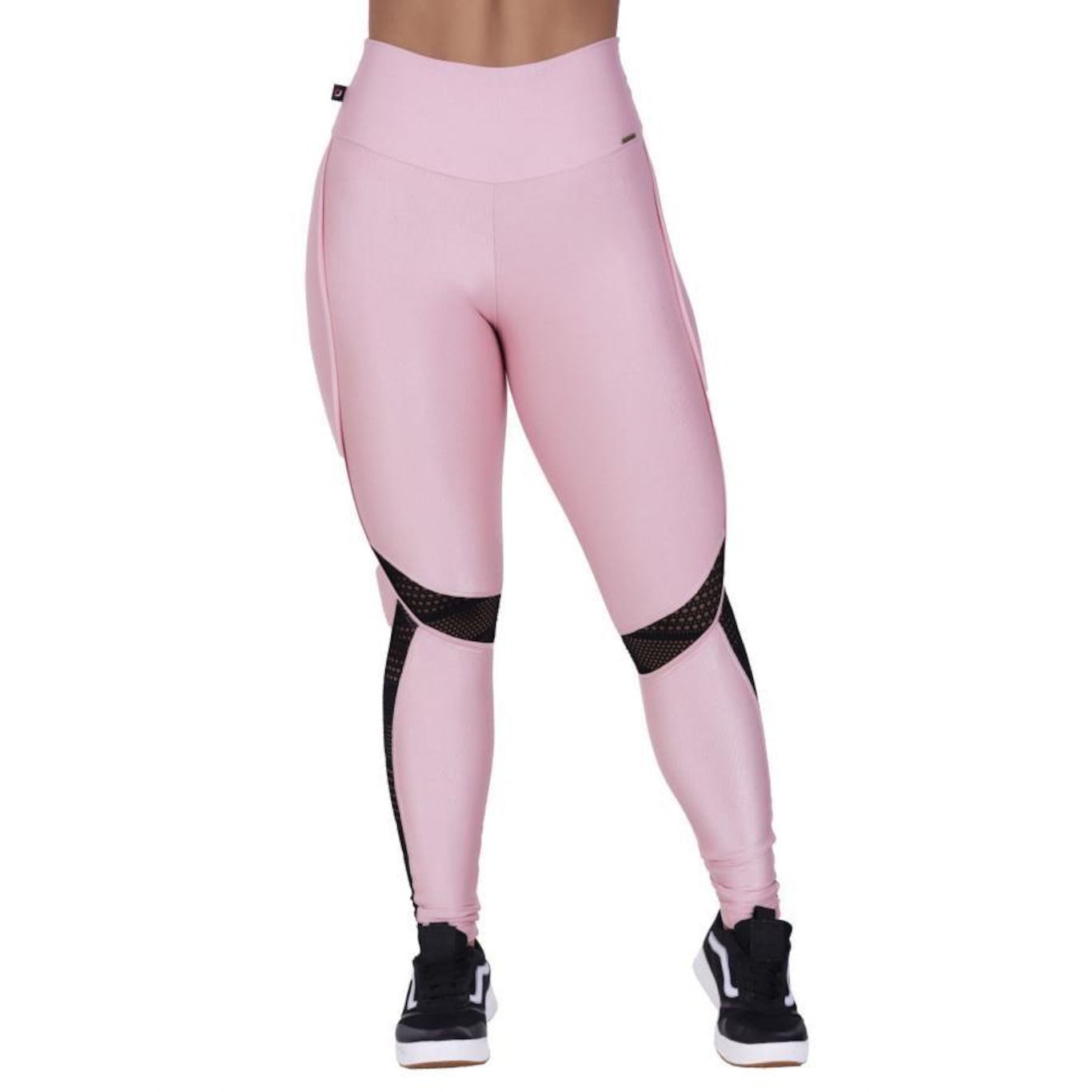 Calça Legging Orbis Fitness Wonder Detalhe Tela Cós Alto - Feminina - Foto 2