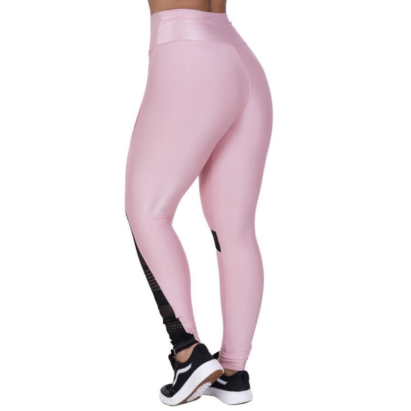 Calça Legging Orbis Fitness Wonder Detalhe Tela Cós Alto - Feminina - Foto 3