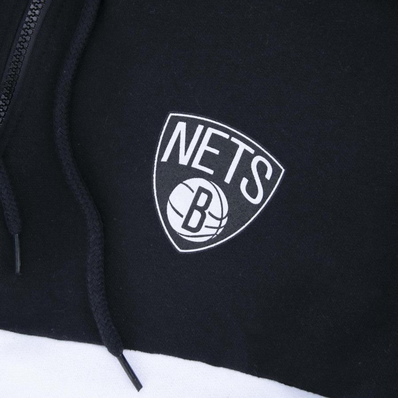 Blusão de Moletom com Capuz New Era Canguru Fechado NBA Brooklyn Nets World - Masculino - Foto 3