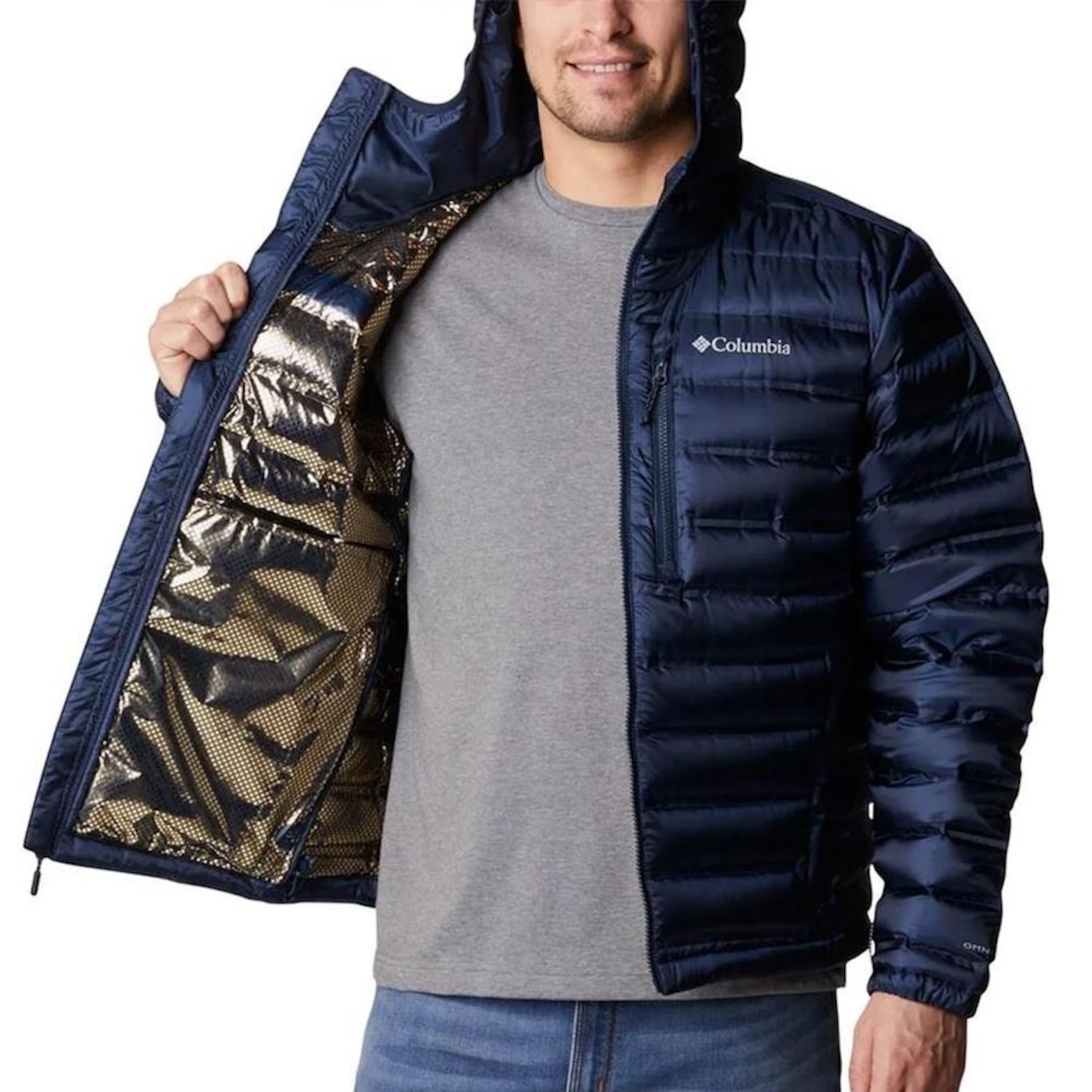 Jaqueta com Capuz Columbia Pebble Peak Down Hooded - Masculina - Foto 4