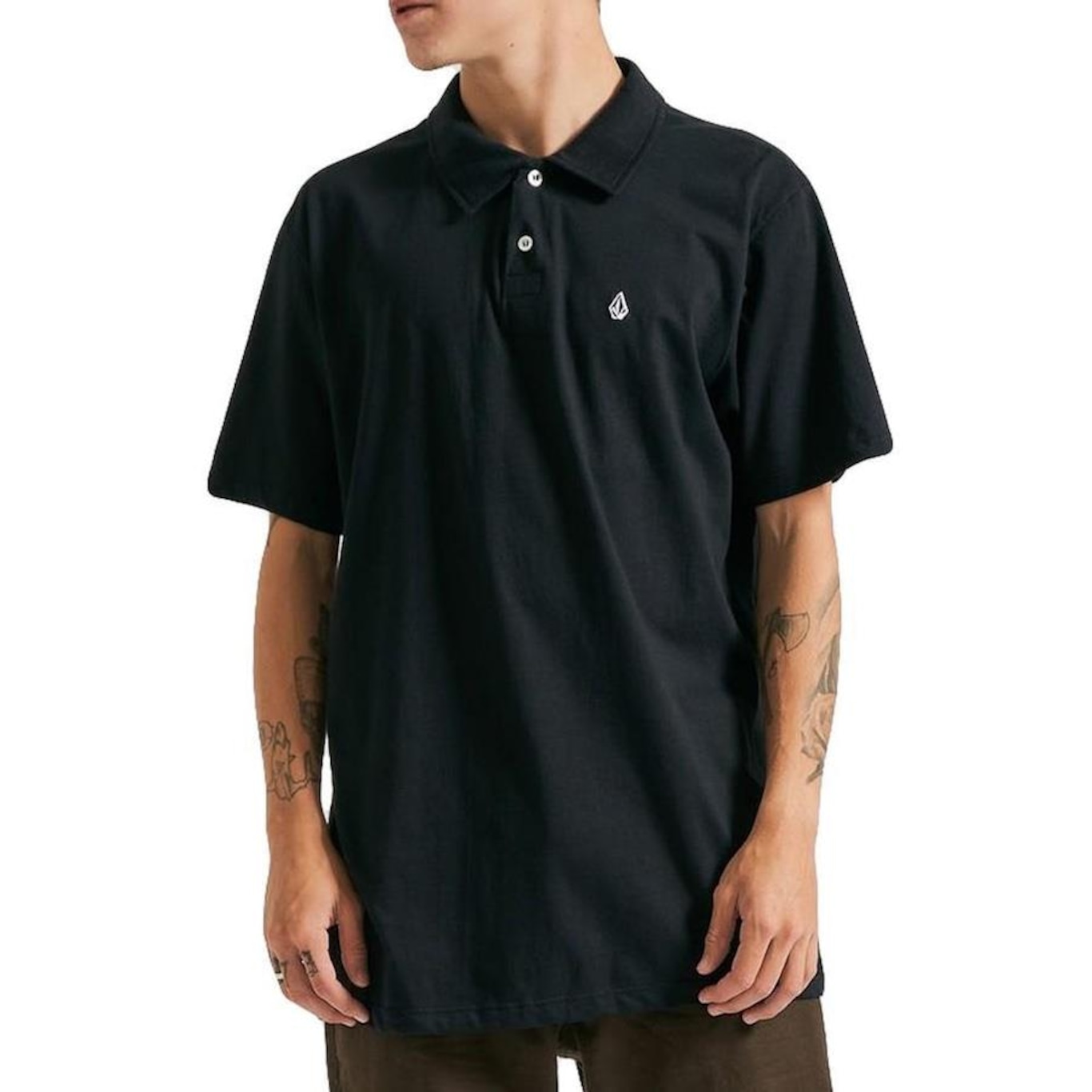 Camisa Polo Volcom Solid Stone - Masculina - Foto 1