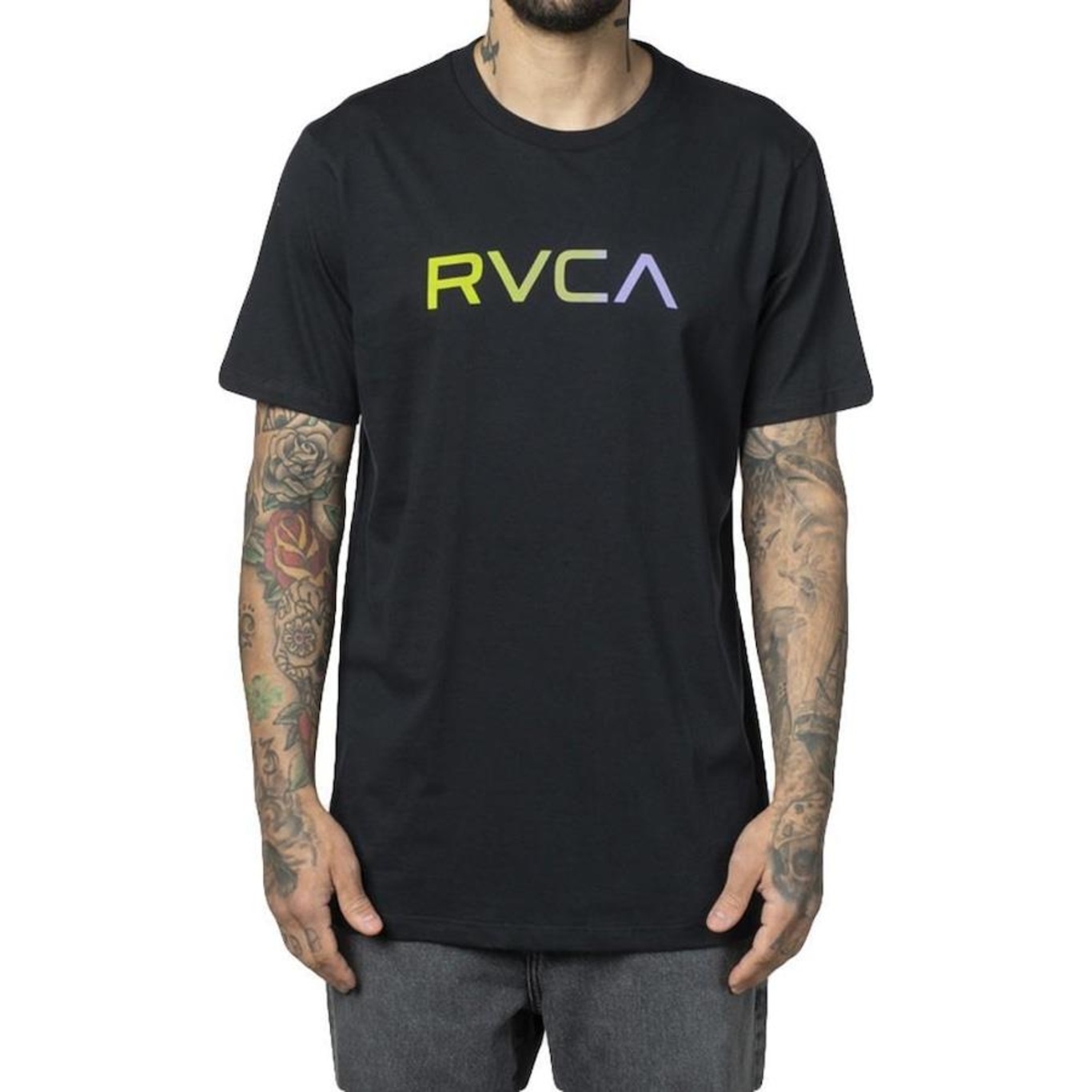 Camiseta RVCA Big Fills - Masculina Preto - Foto 1