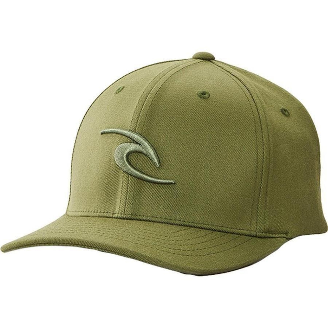 BONÉ ABA CURVA RIP CURL TEPAN FLEXFIT MUTED GREEN - FECHADO - ADULTO - Foto 2