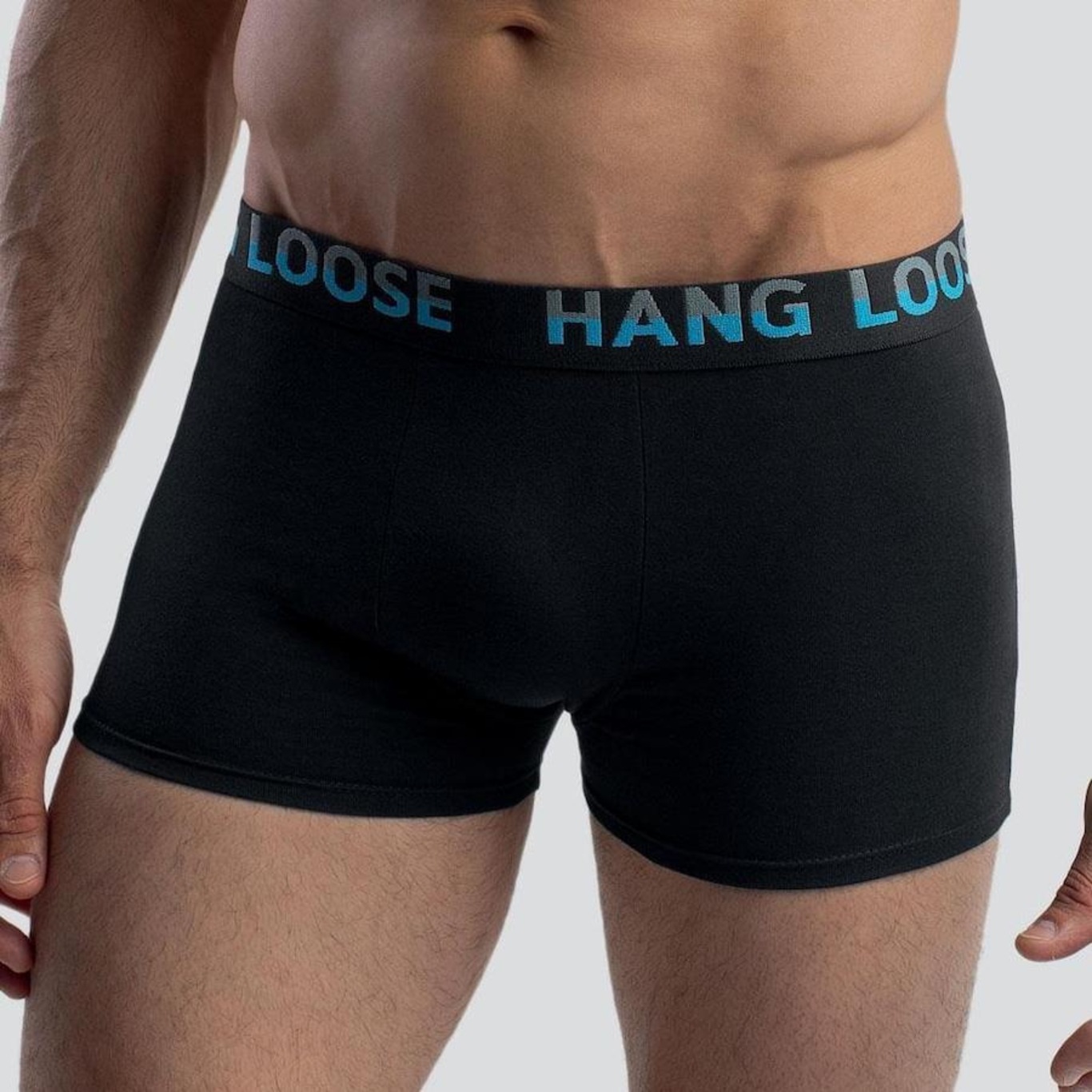 Kit de Cuecas Boxer Hang Loose Cotton Elástico - 2 Unds - Masculina - Foto 2