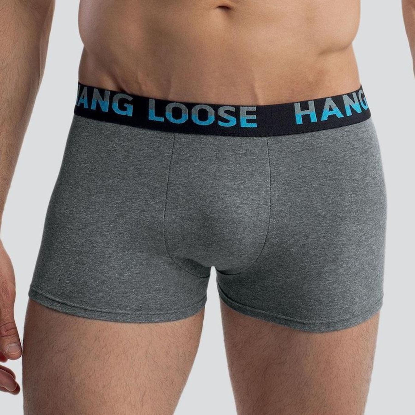 Kit de Cuecas Boxer Hang Loose Cotton Elástico - 2 Unds - Masculina - Foto 4