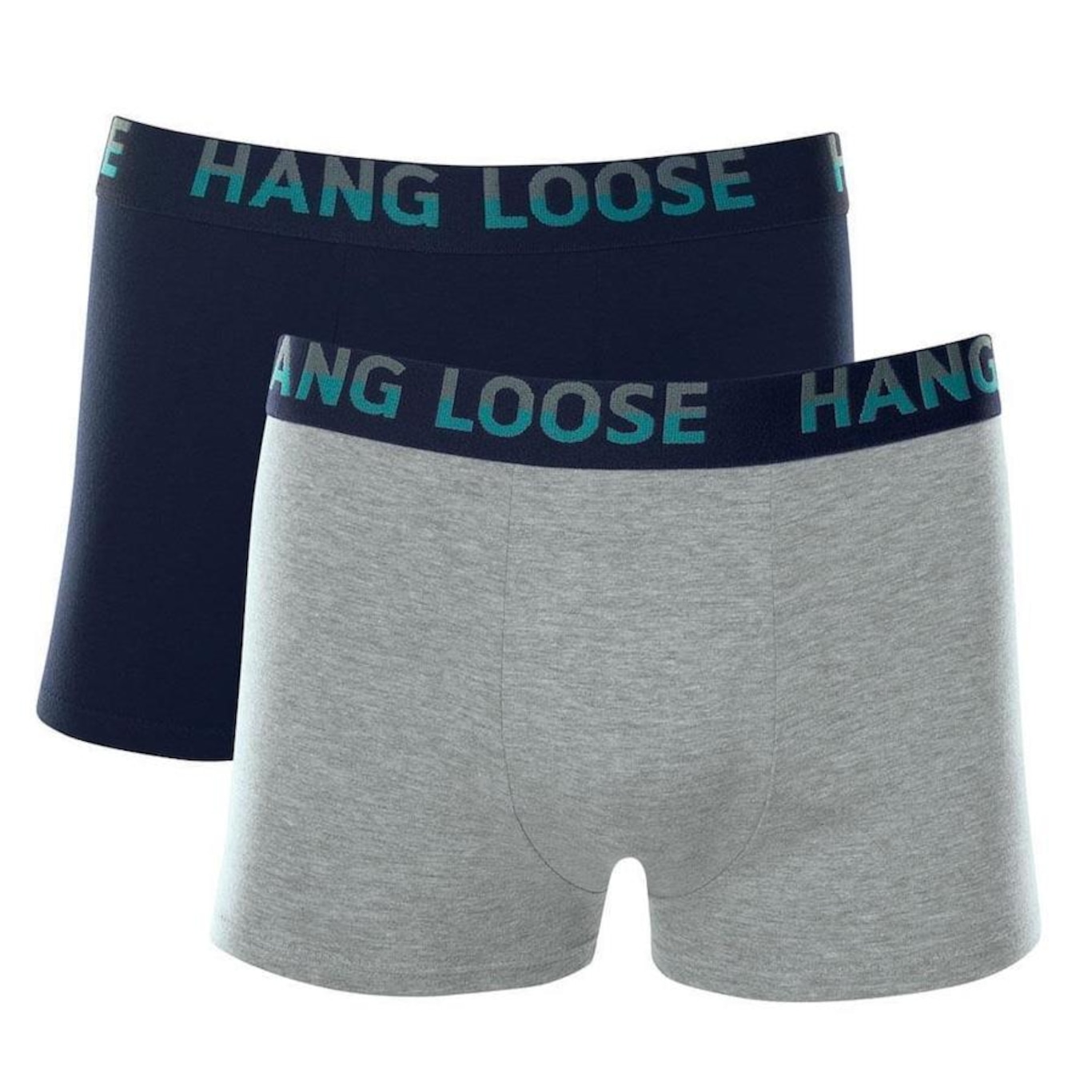 Kit de Cuecas Boxer Hang Loose Cotton Elástico - 2 Unds - Masculina - Foto 1