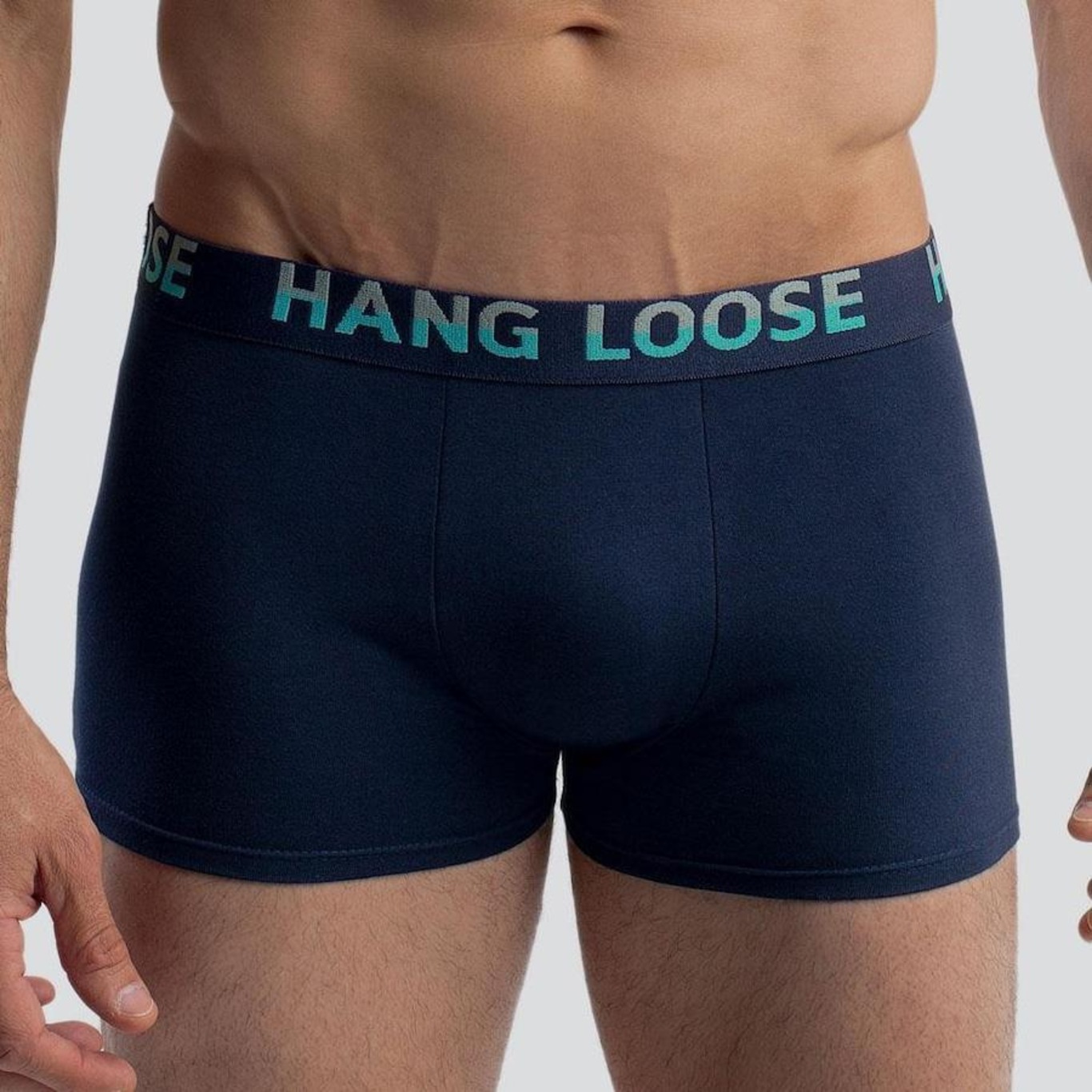 Kit de Cuecas Boxer Hang Loose Cotton Elástico - 2 Unds - Masculina - Foto 2