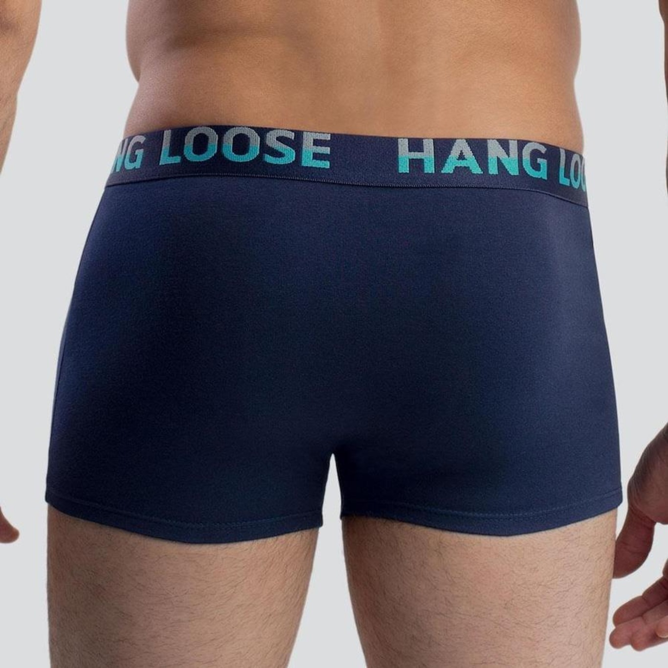 Kit de Cuecas Boxer Hang Loose Cotton Elástico - 2 Unds - Masculina - Foto 3