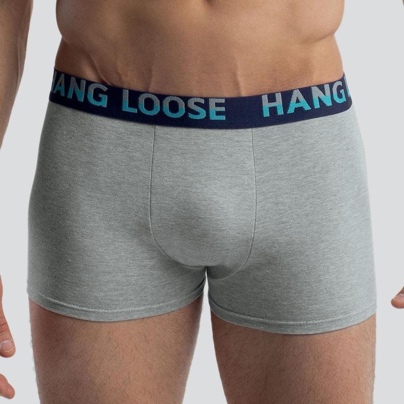 Kit de Cuecas Boxer Hang Loose Cotton Elástico - 2 Unds - Masculina - Foto 4