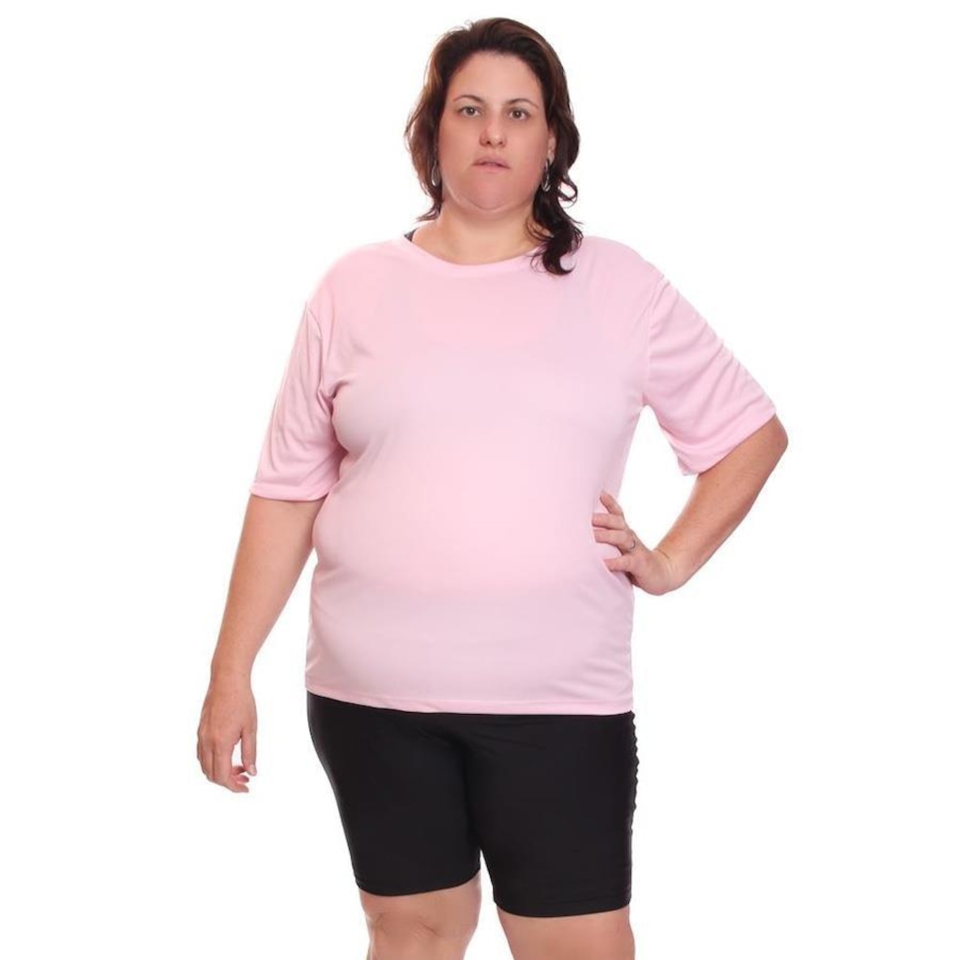 Kit de Camisas Térmica Dellas Fit Dry Fit Plus Size com Proteção Solar Uv - 3 Unidades - Feminina - Foto 2