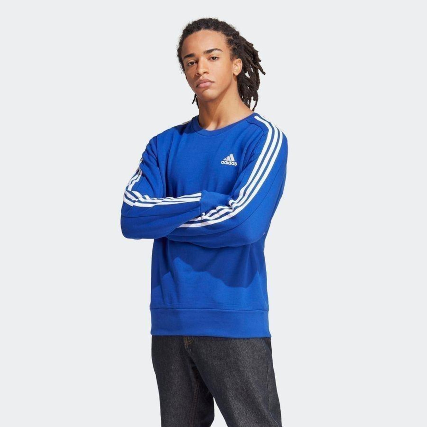 Blusão sem Capuz adidas Essentials 3-Stripes - Masculina