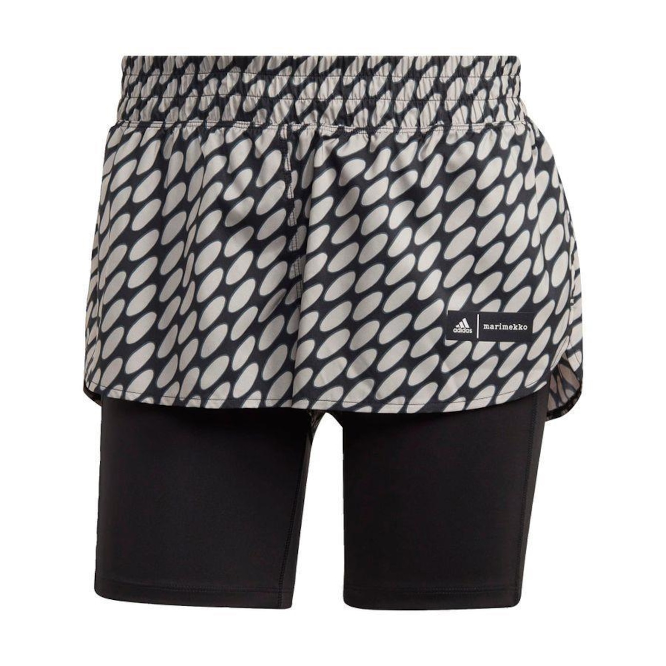 Shorts adidas 2 em 1 adidas x Marimekko Run Icons 3 Bar Logo - Feminino - Foto 1