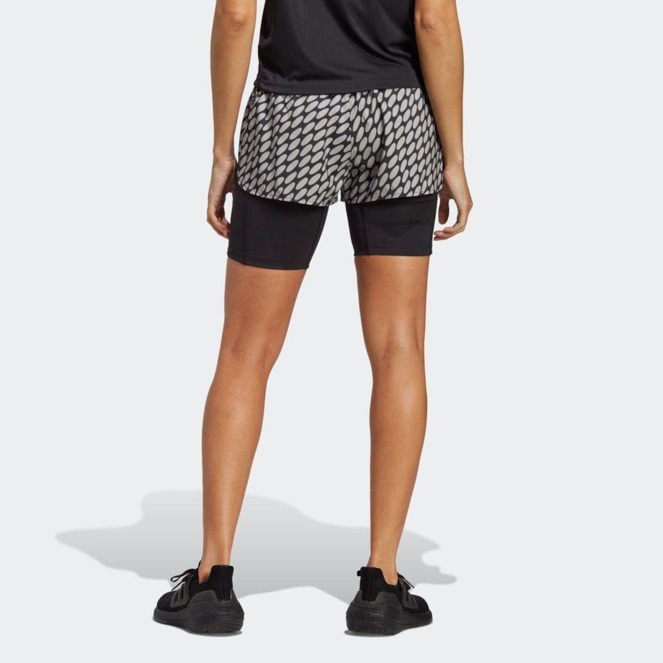 Shorts adidas 2 em 1 adidas x Marimekko Run Icons 3 Bar Logo - Feminino - Foto 4