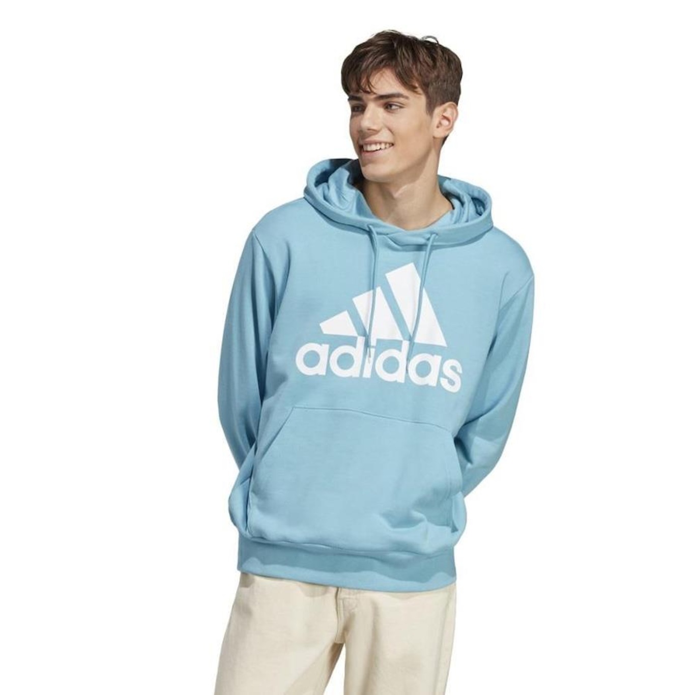 Blusão de Moletinho com Capuz adidas Essentials Big Logo - Masculino - Foto 2