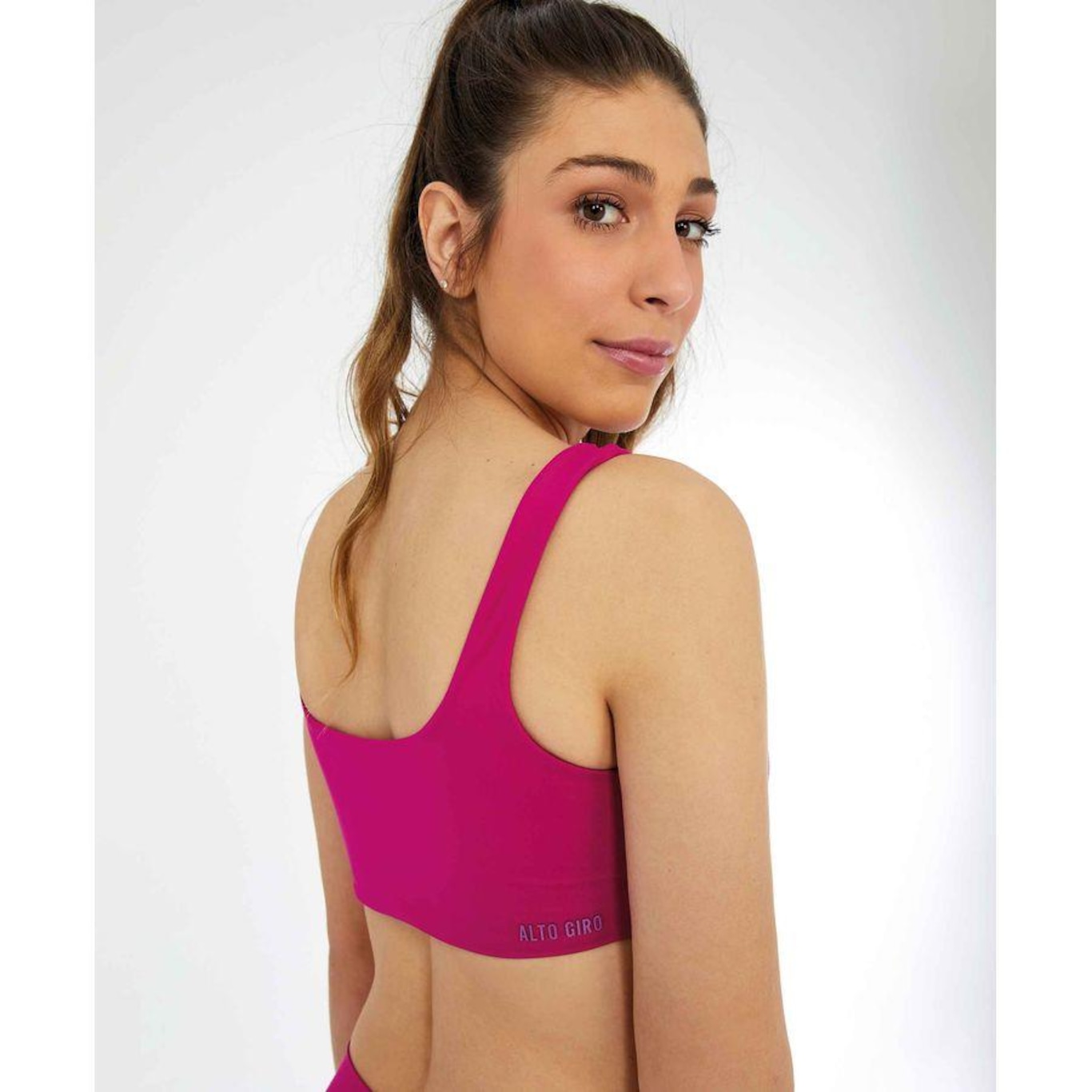 Top Fitness Com Bojo Alto Giro Bodytex Frente E Costas Feminino Centauro 6353