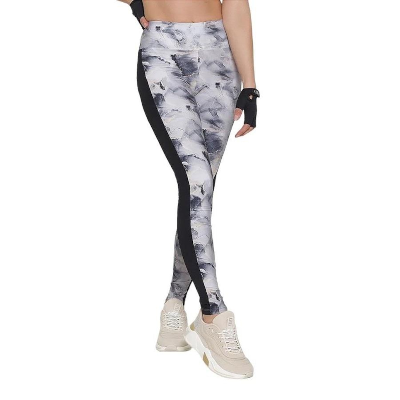 Calça Legging Selene Estampada com Recort- Feminina - Foto 1