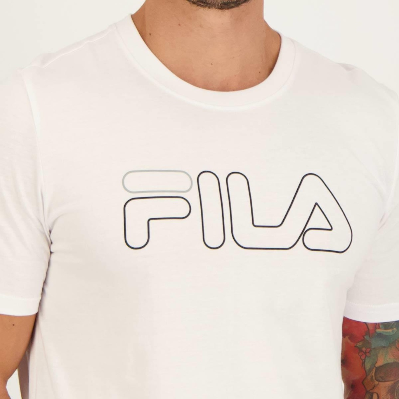 Camiseta Fila Letter Outline - Masculina - Foto 4