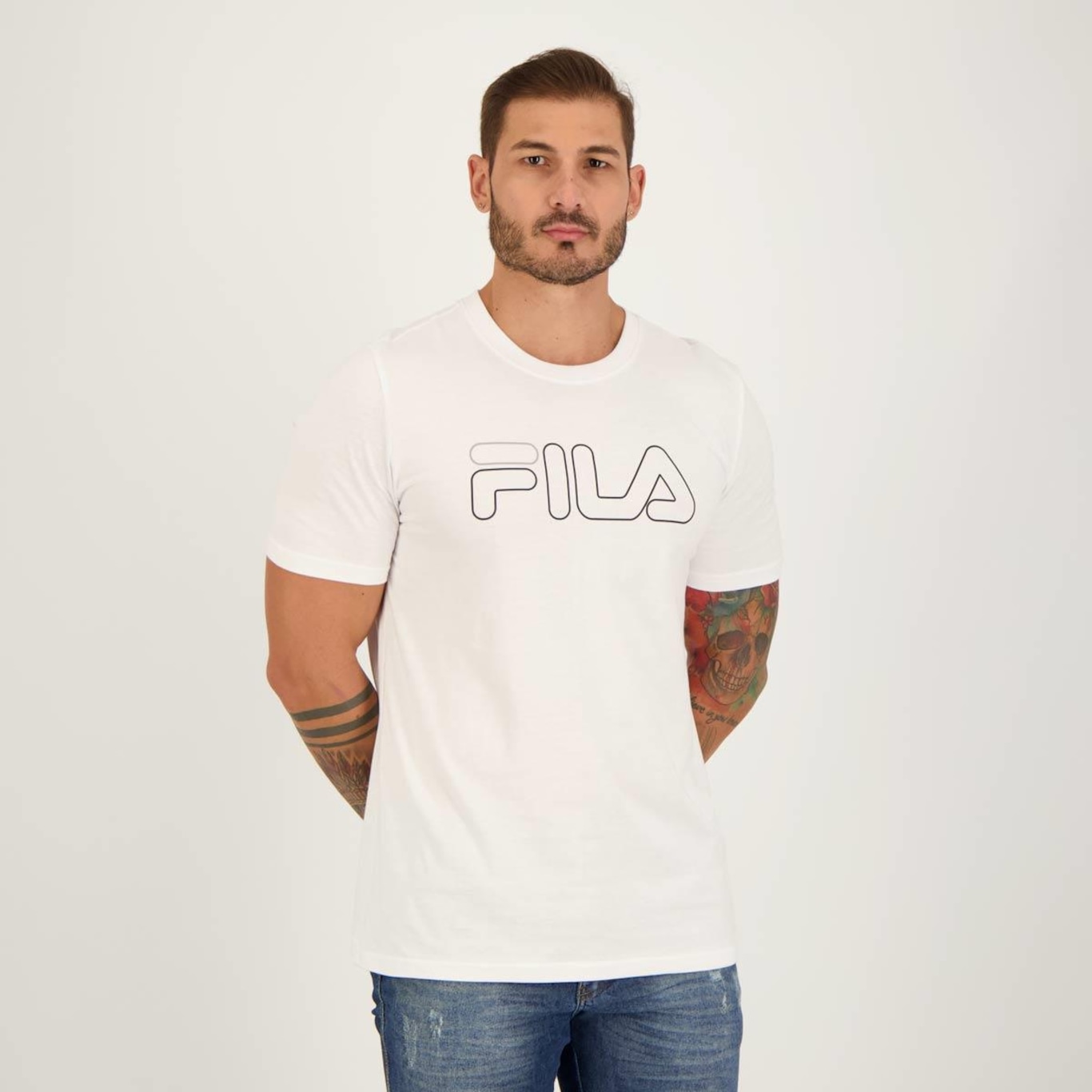 Camiseta Fila Letter Outline - Masculina - Foto 5