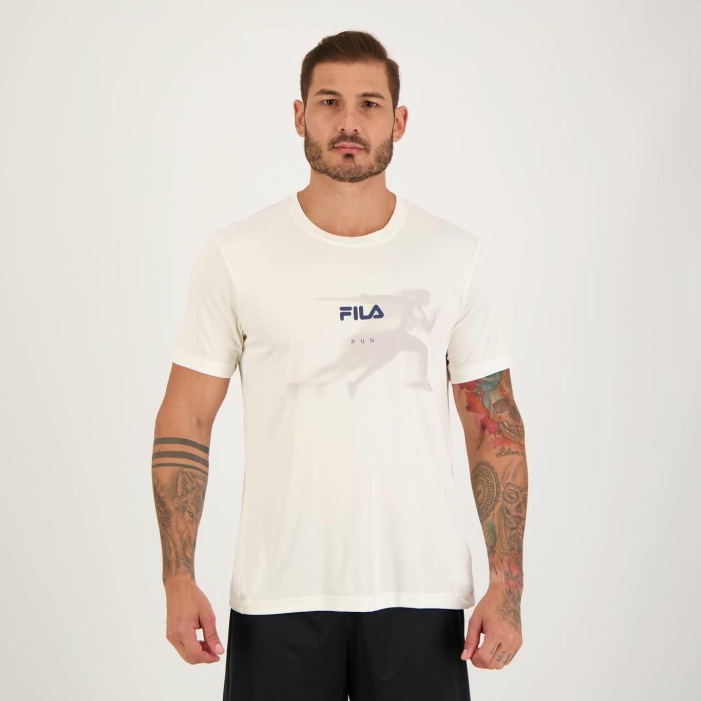 Camiseta Fila Basic Run Print - Masculina - Foto 1