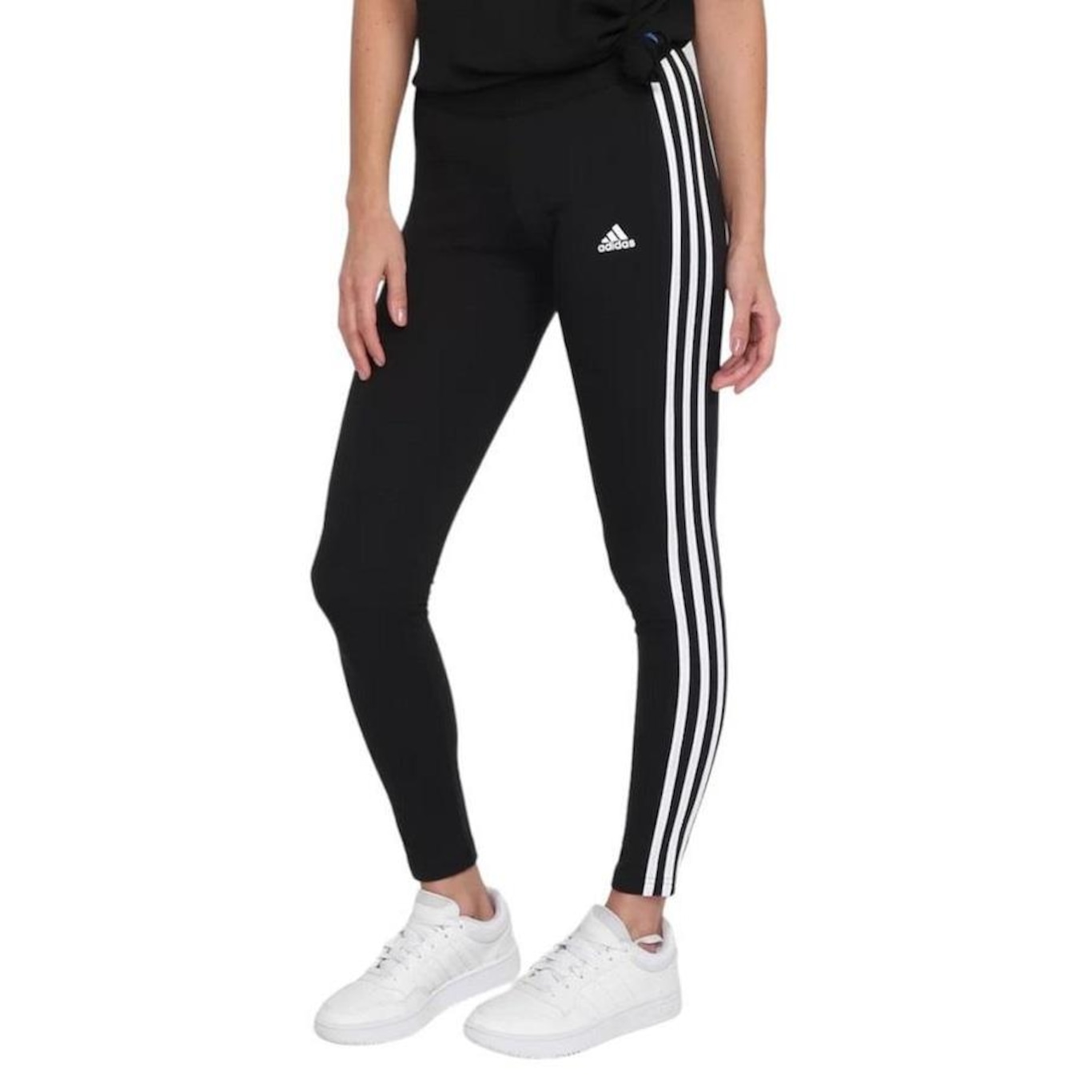 Calça Legging adidas 3 Listras - Feminina - Foto 1