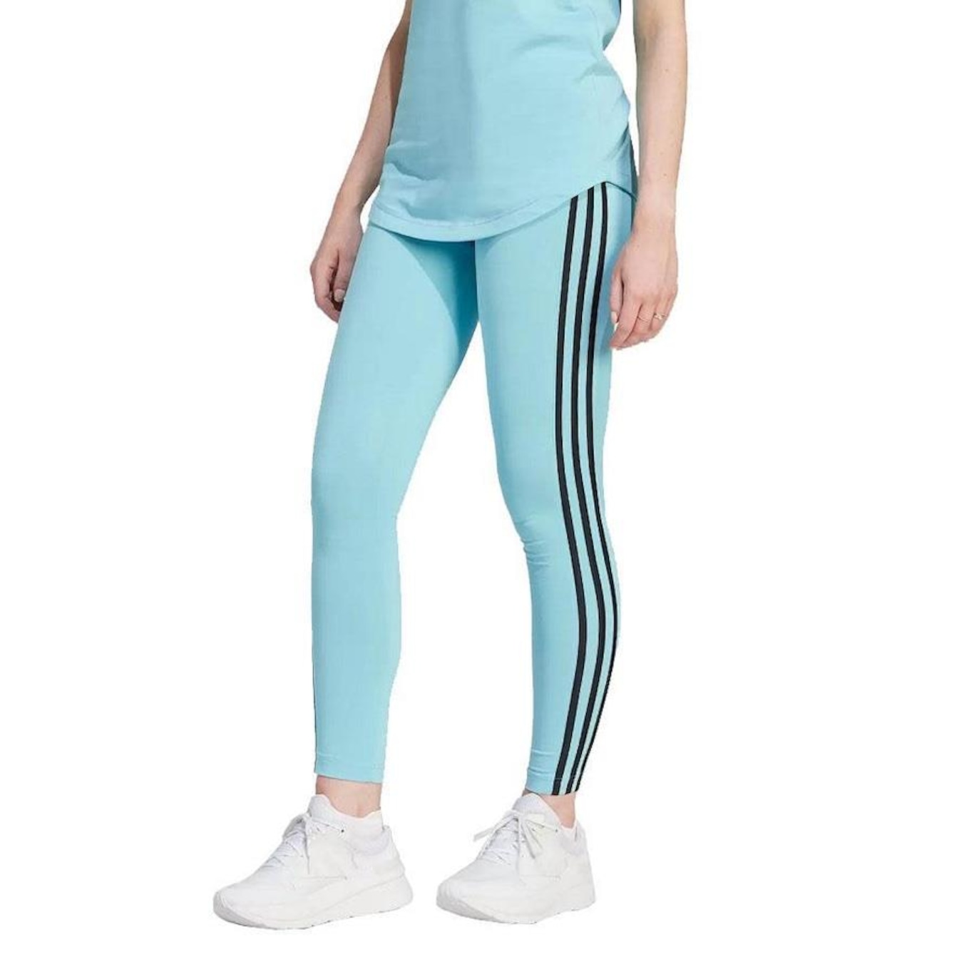 Calça Legging adidas 3 Listras - Feminina - Foto 1