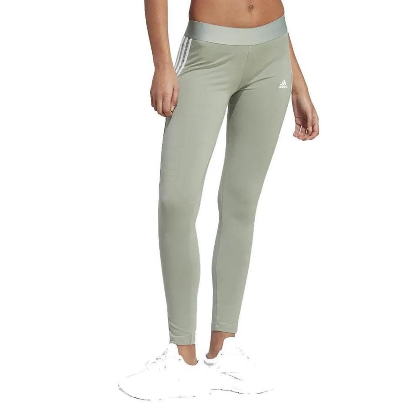 Calça Legging adidas 3 Listras - Feminina - Foto 1