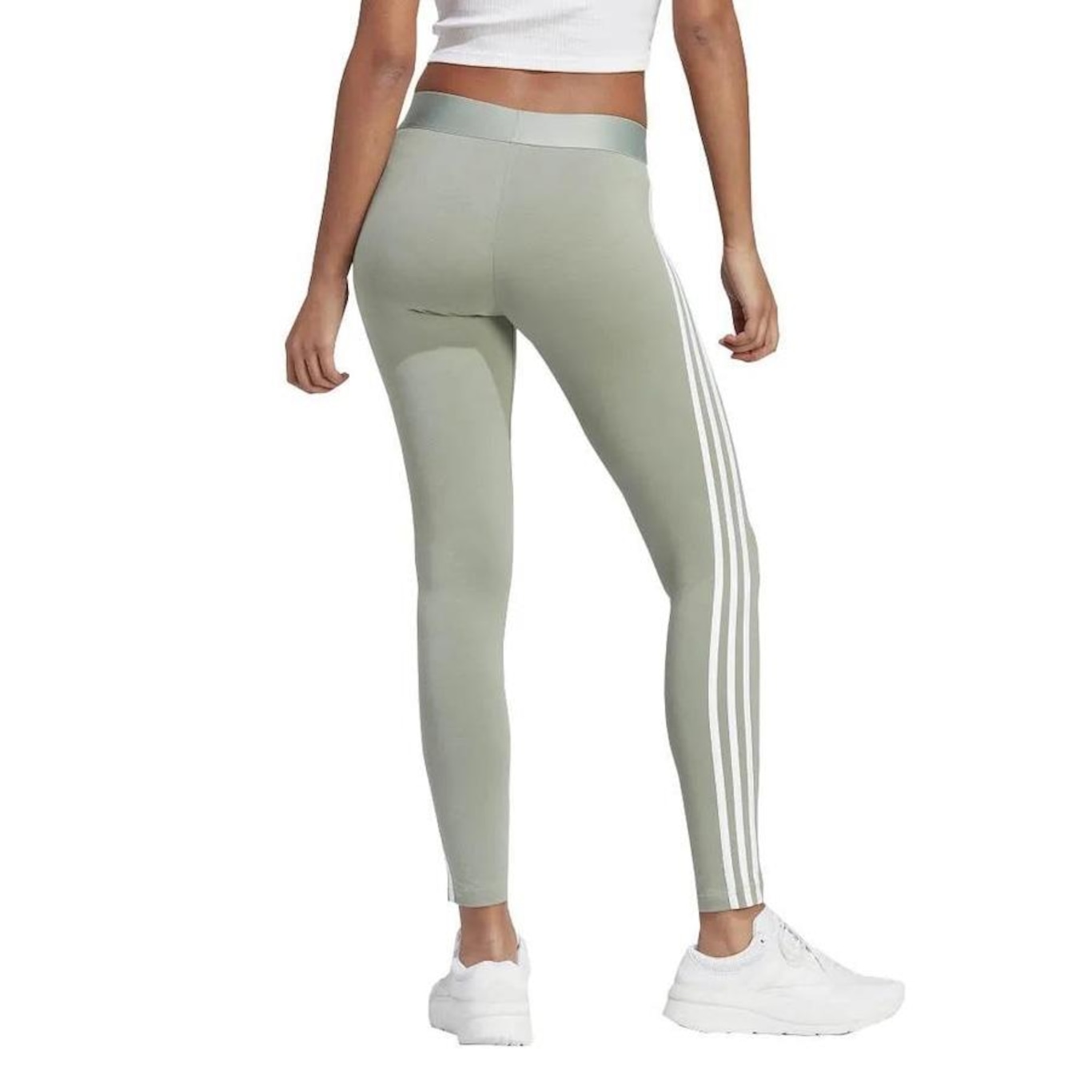 Calça Legging adidas 3 Listras - Feminina - Foto 2