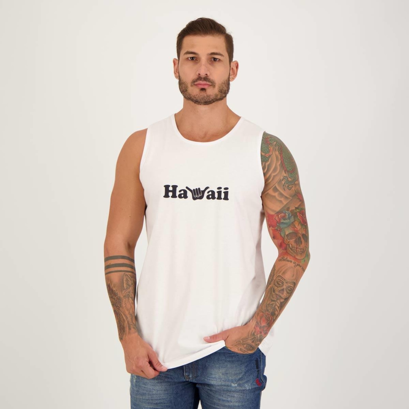 Camiseta Oakley Hawaii Masculina - Branco