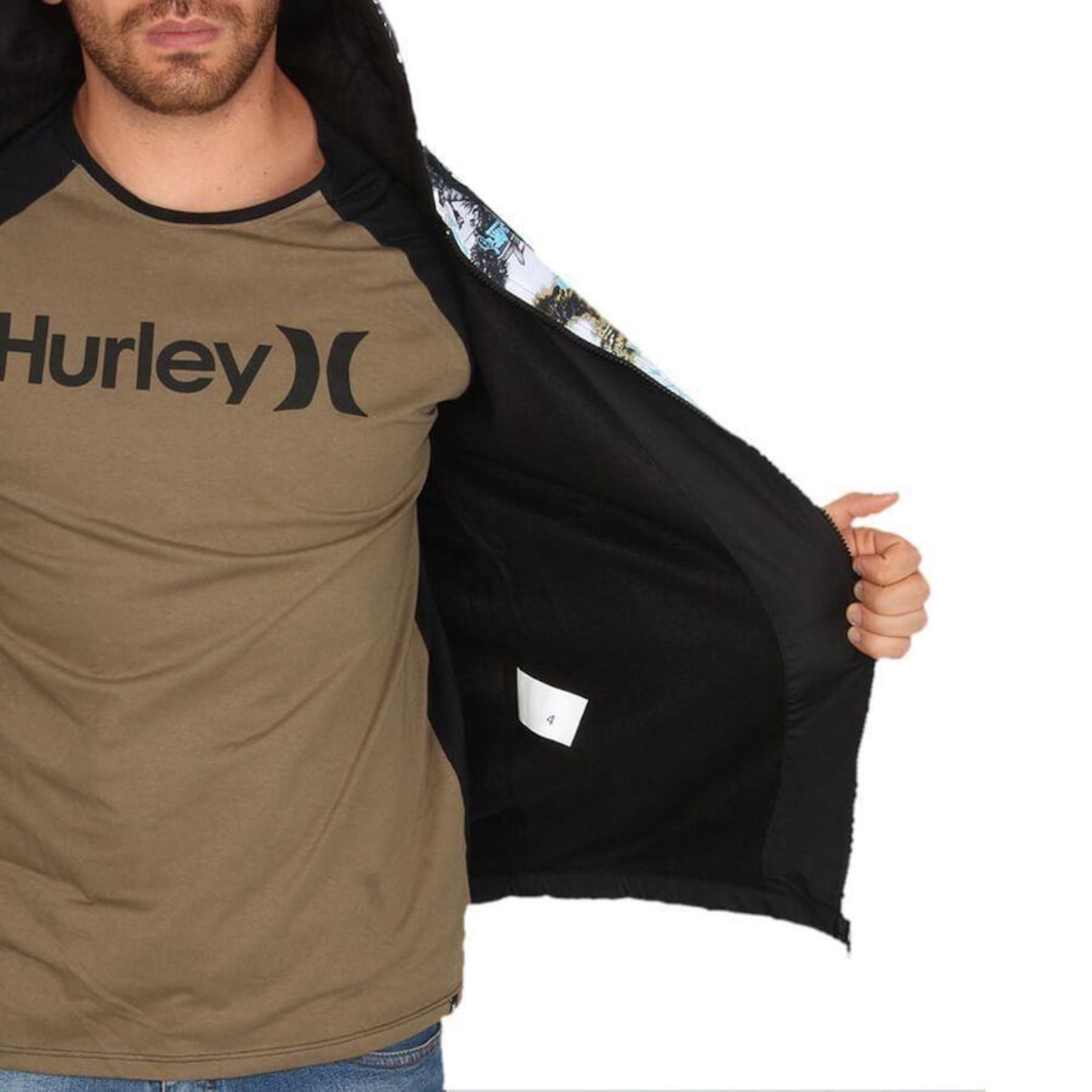 Jaqueta com Capuz Hurley Outrigger - Masculina - Foto 4