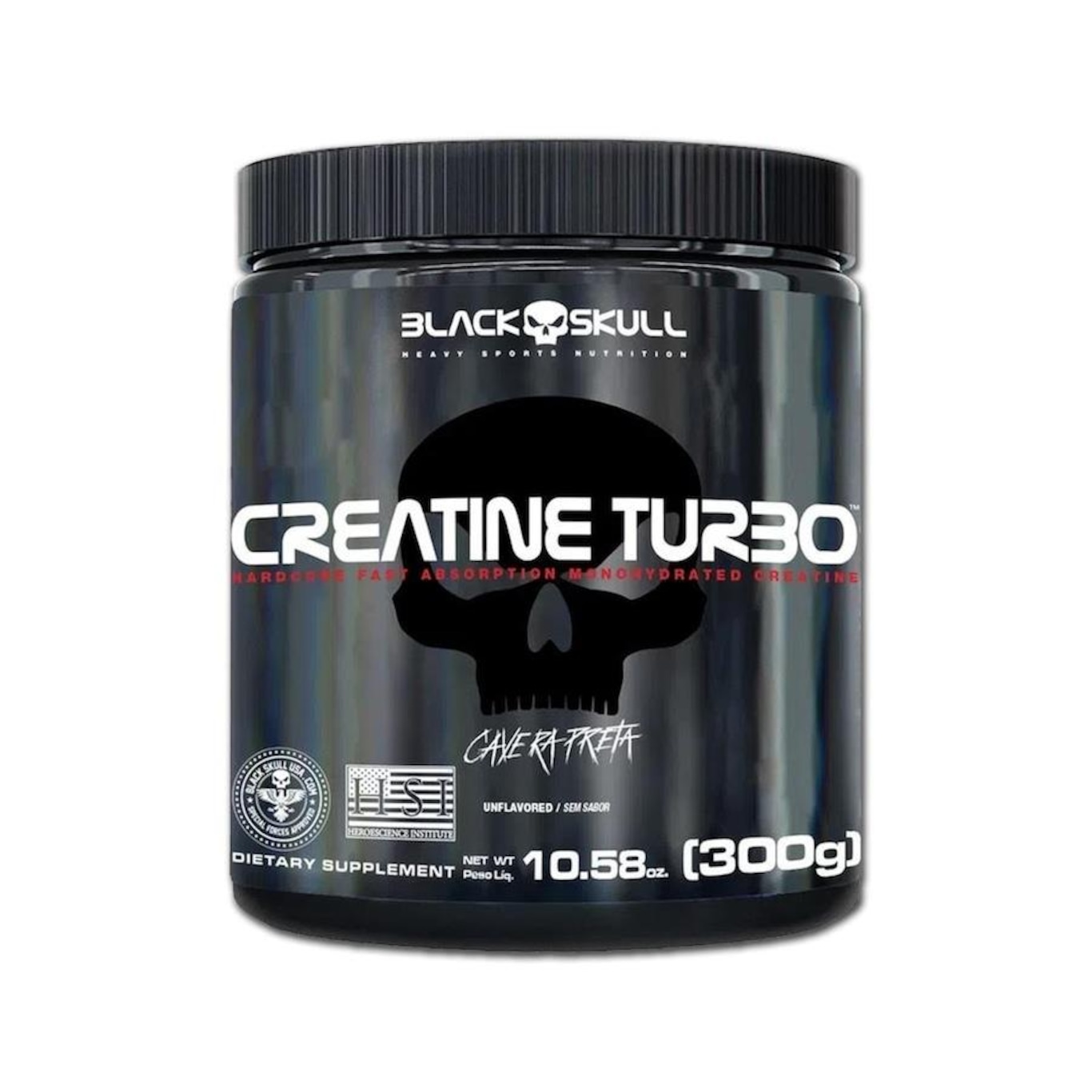 Creatina Monohidratada Black Skull Turbo - 300g - Foto 1