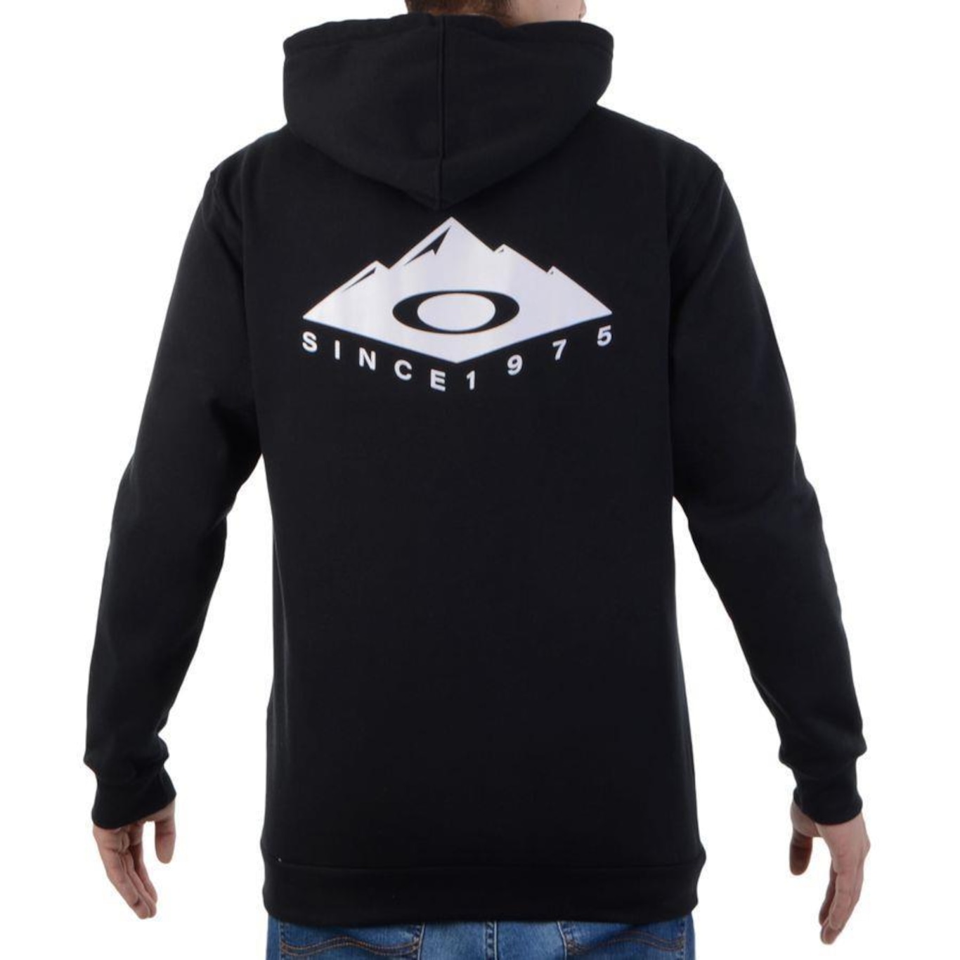 Blusão de Moletom com Capuz Oakley Mod Graphic Hoodie Blackout - Oakley - Foto 4