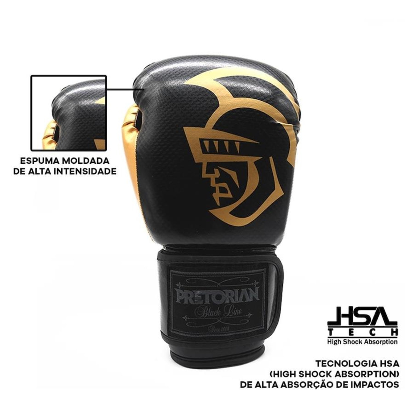 Luvas de Boxe Pretorian Black Line - 12 OZ - Adulto - Foto 2