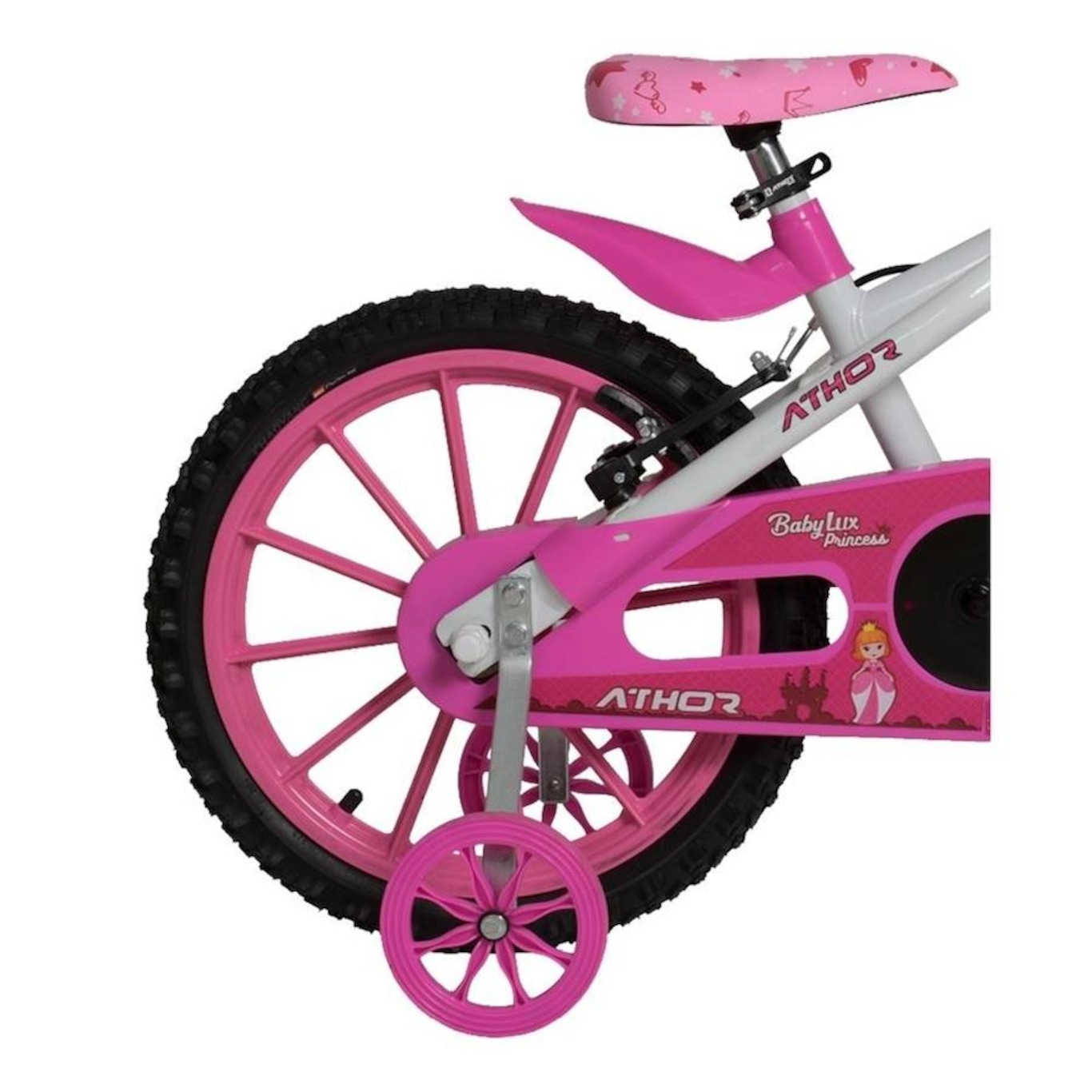 Bicicleta Aro 16 Athor Baby Lux Princess - Freio V-Brake - Marcha Única - Infantil - Foto 3