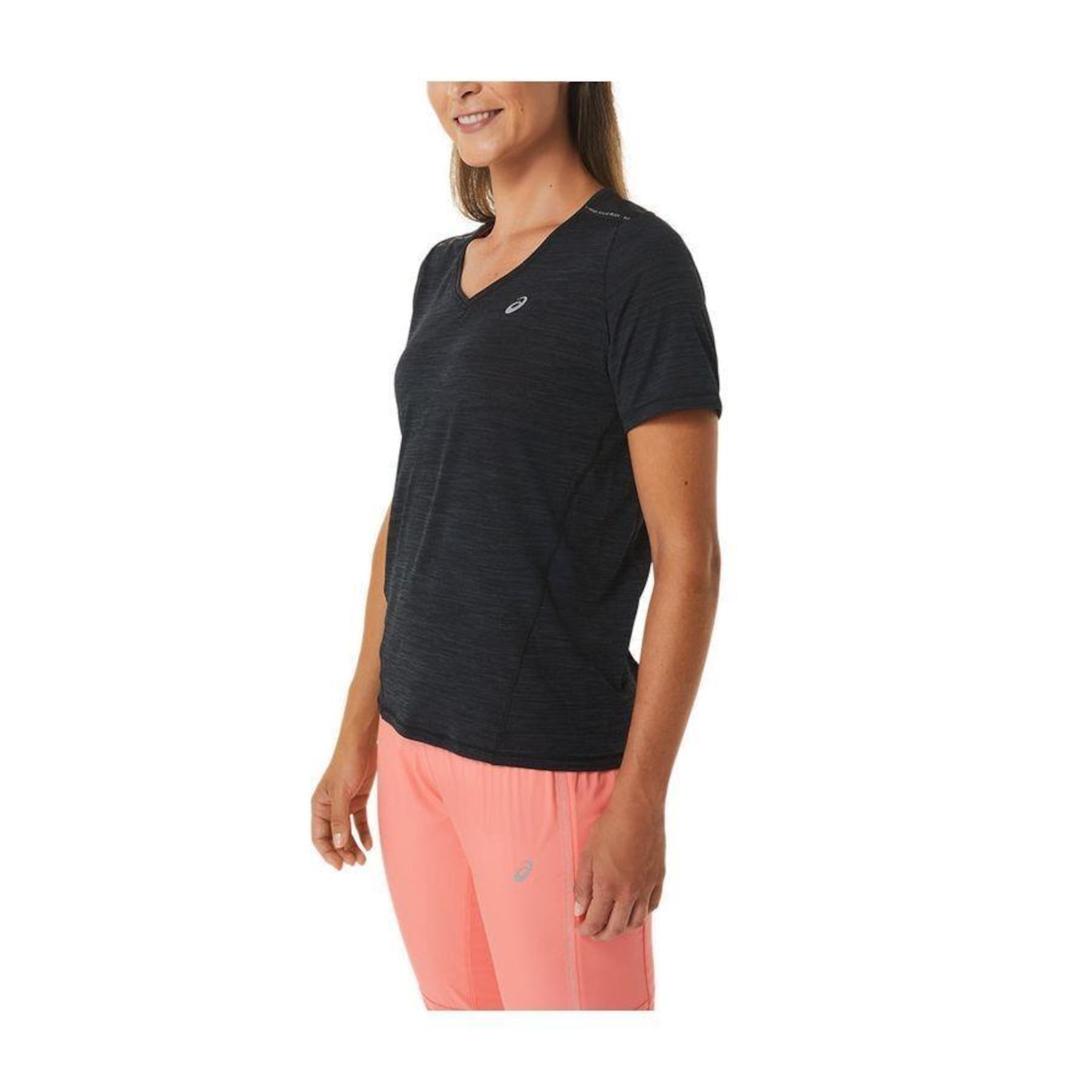 Camiseta Asics Race V-Neck - Feminina - Foto 3