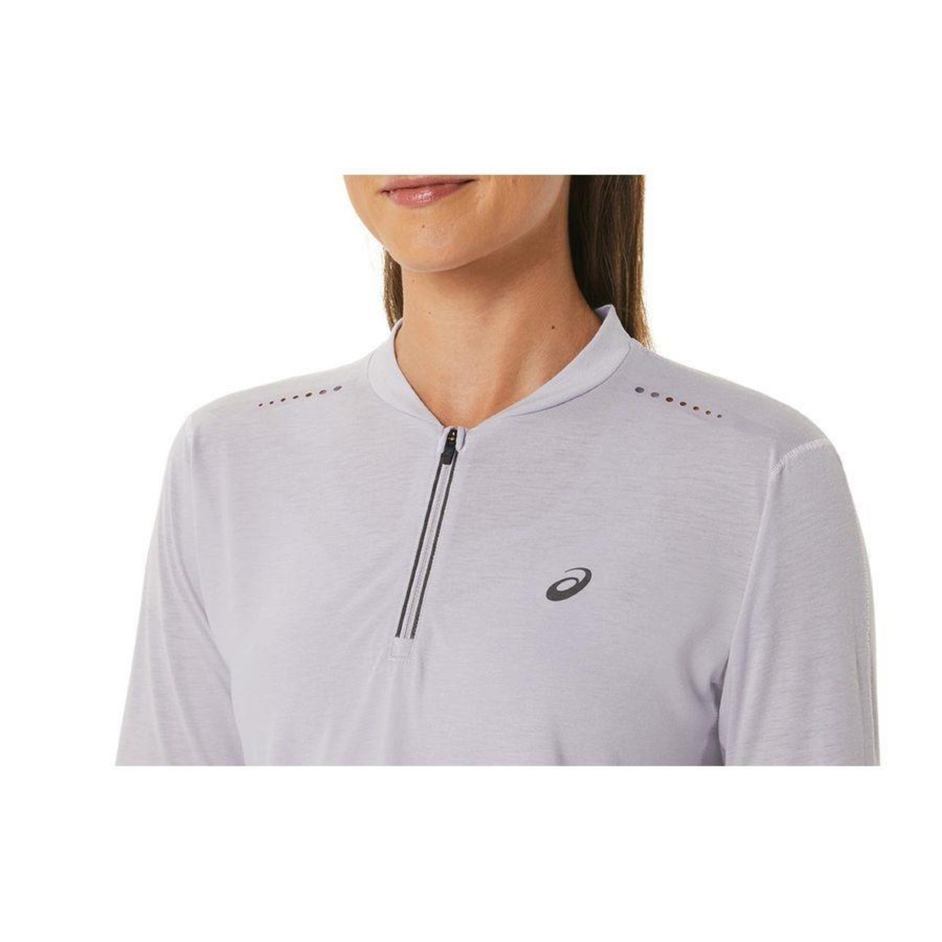 Camiseta Asics Manga Longa Metarun 1/2 Zip - Feminina - Foto 4