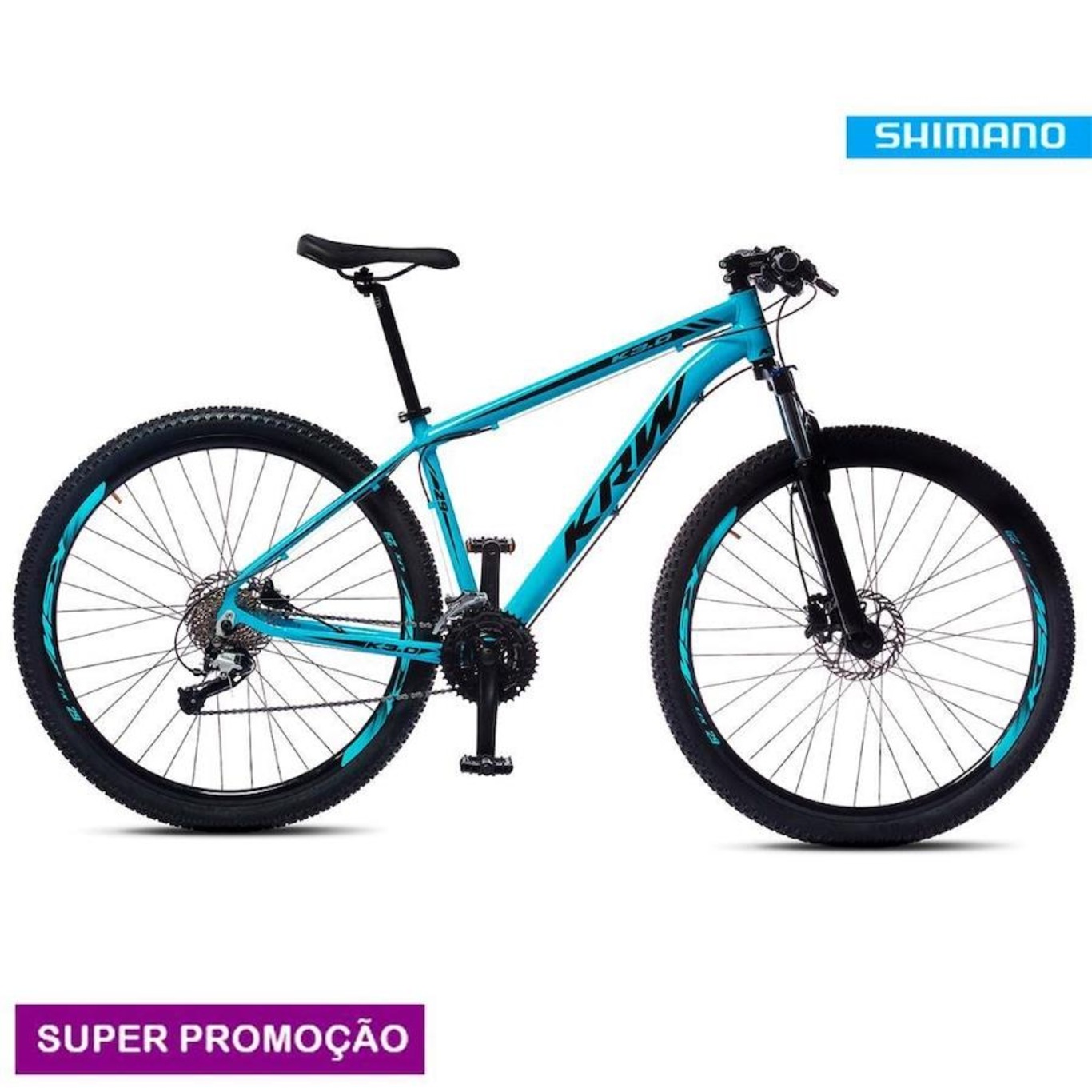 Bicicleta Aro 29 Krw S31 - Freio Hidráulico - Câmbio Shimano Acera - 27 Velocidades - Adulto - Foto 2