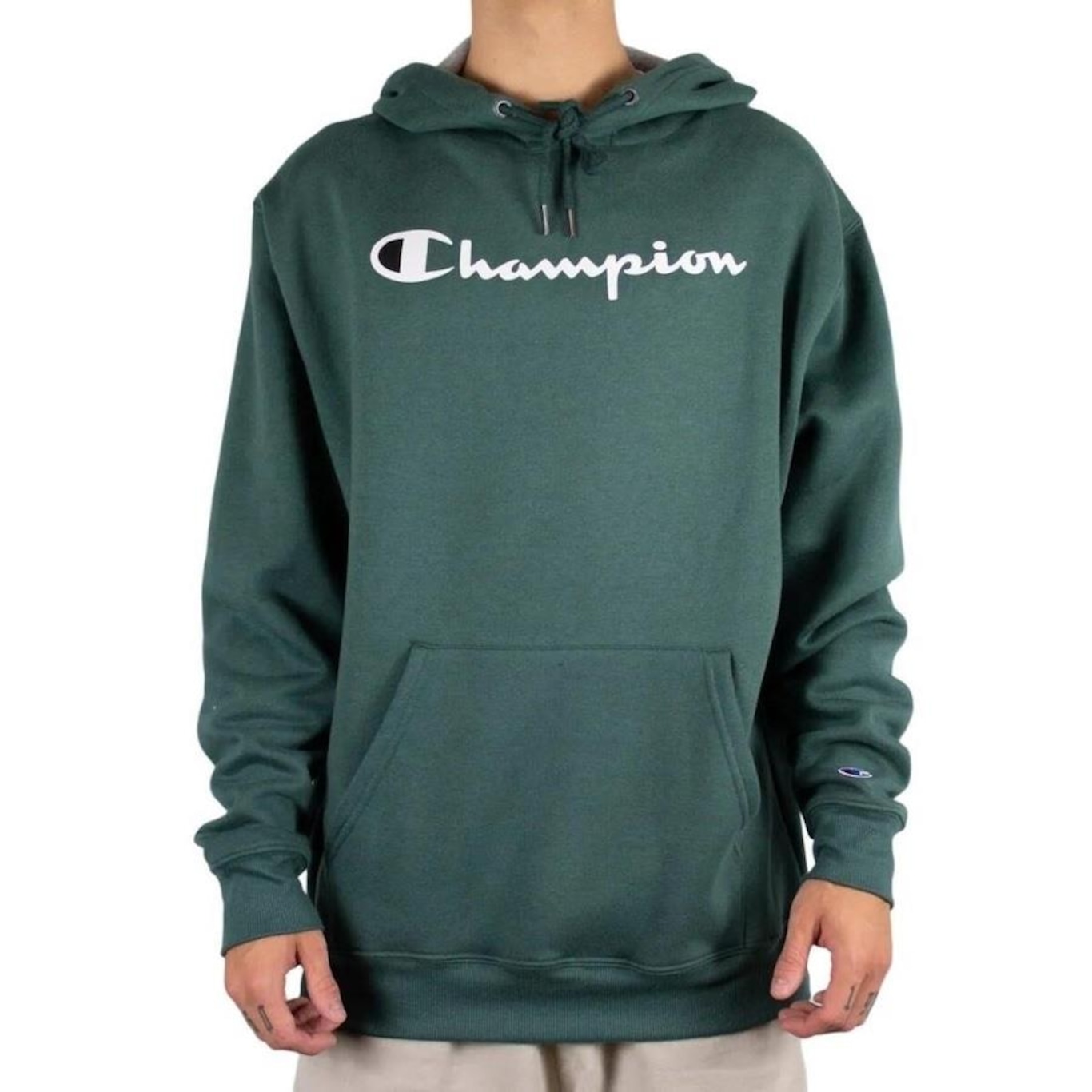 Blusa de Moletom Champion Masculina com Capuz Canguru - Foto 1