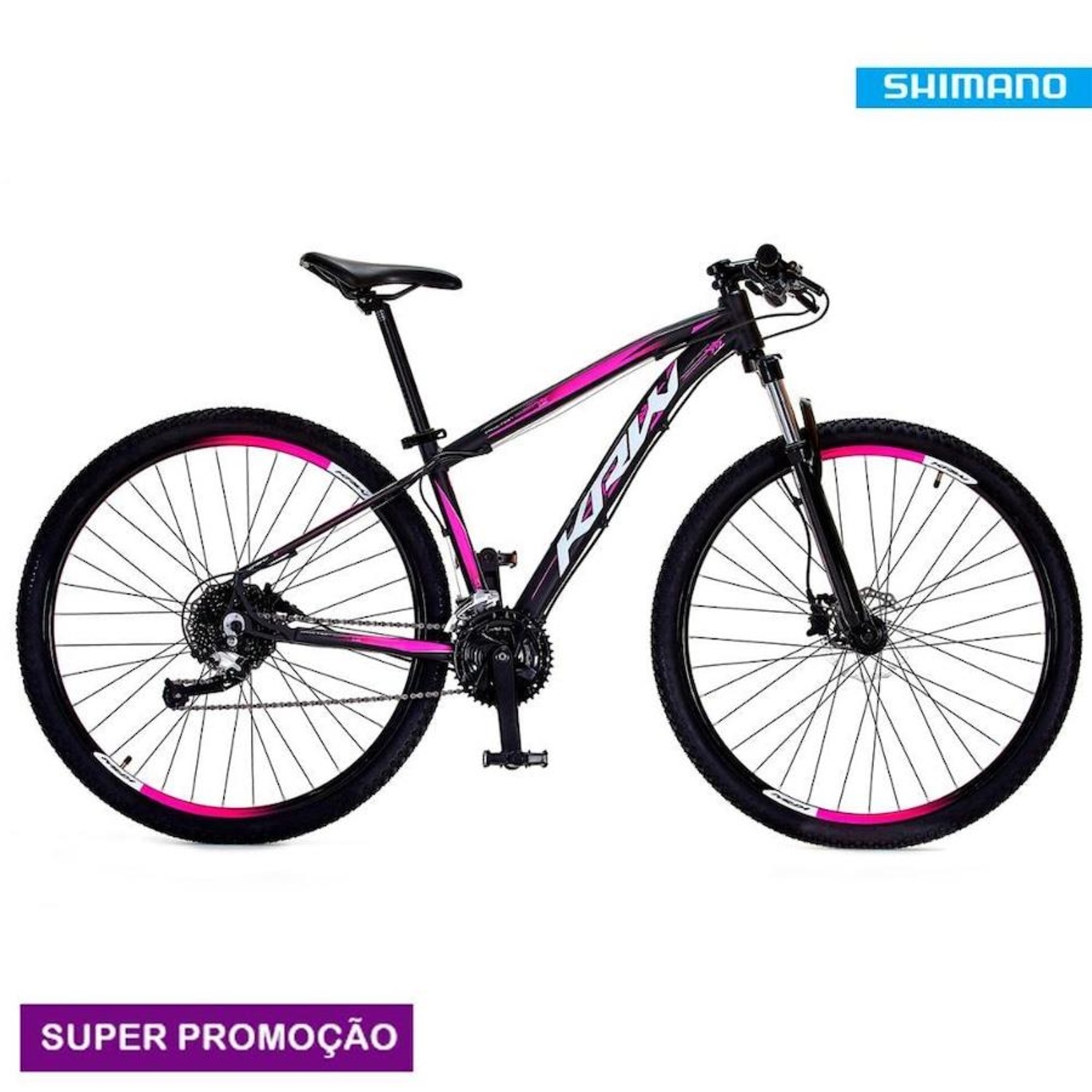 Bicicleta Aro 29 Krw Sx3 Traction Alumínio - Freio A Disco - Câmbio Shimano Tz - 24 Velocidades - Adulto - Foto 4