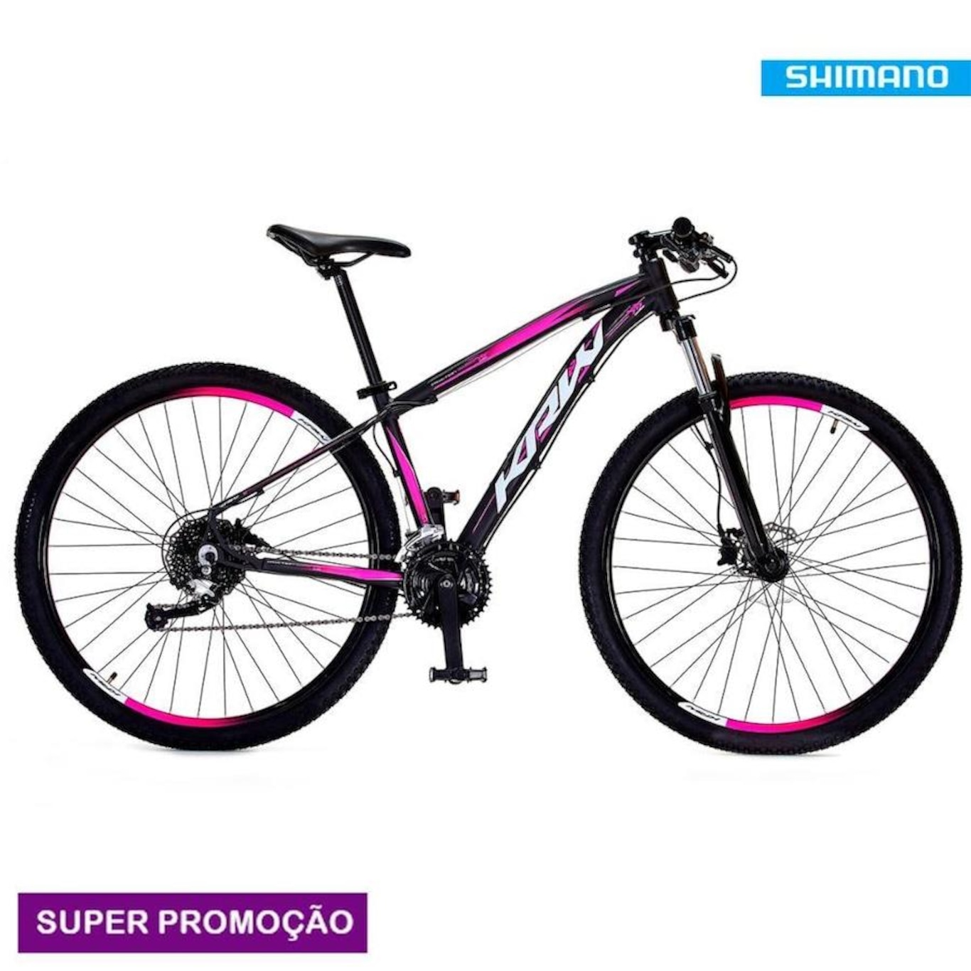 Bicicleta Aro 29 Krw Sx3 Traction Alumínio - Freio A Disco - Câmbio Shimano Tz - 24 Velocidades - Adulto - Foto 4