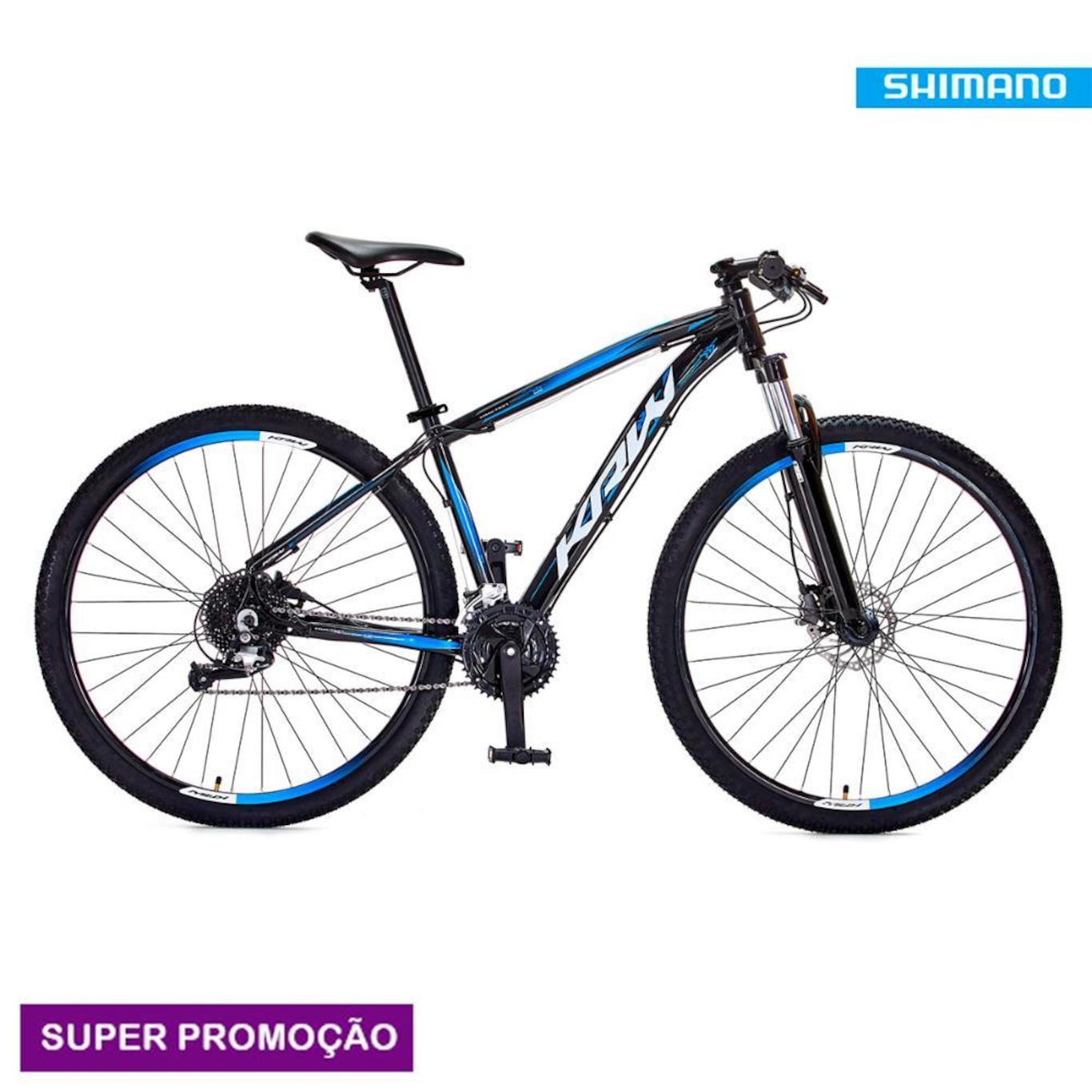 Bicicleta Aro 29 Krw Sx3 Traction Alumínio - Freio A Disco - Câmbio Shimano Tz - 24 Velocidades - Adulto - Foto 4