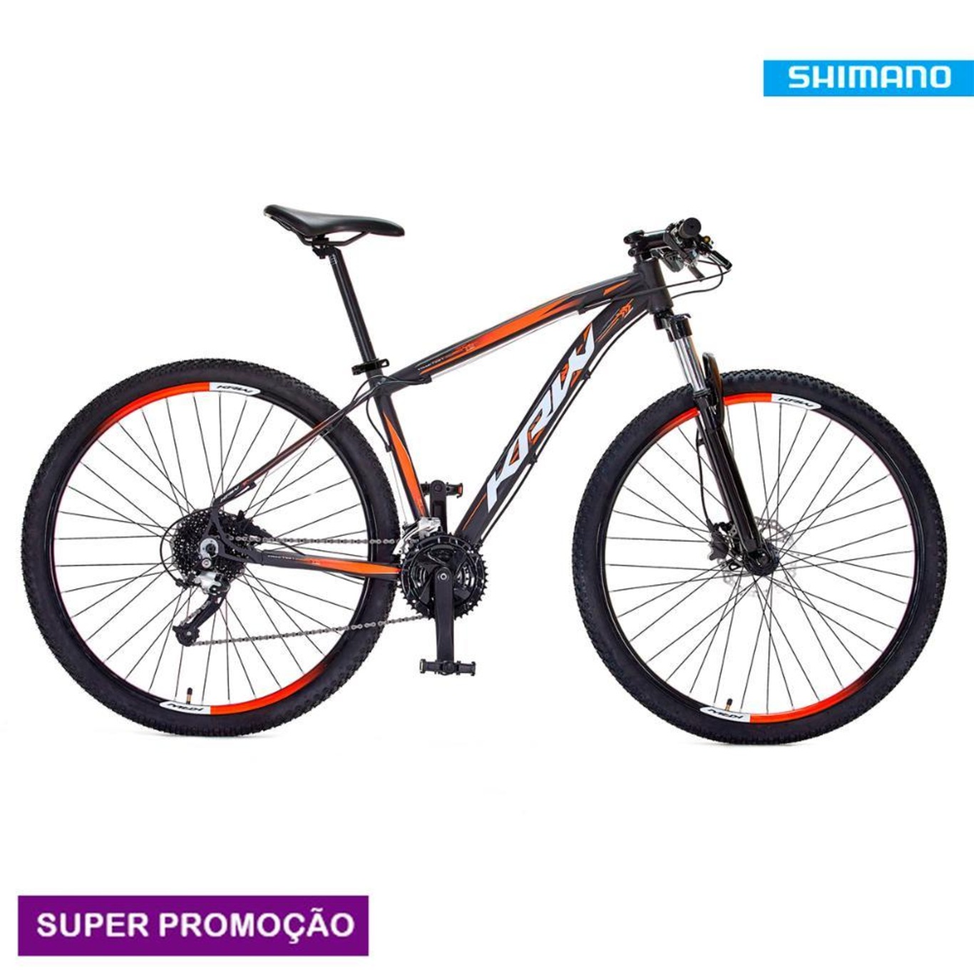 Bicicleta Aro 29 Krw Sx3 Traction Alumínio - Freio A Disco - Câmbio Shimano Tz - 24 Velocidades - Adulto - Foto 6