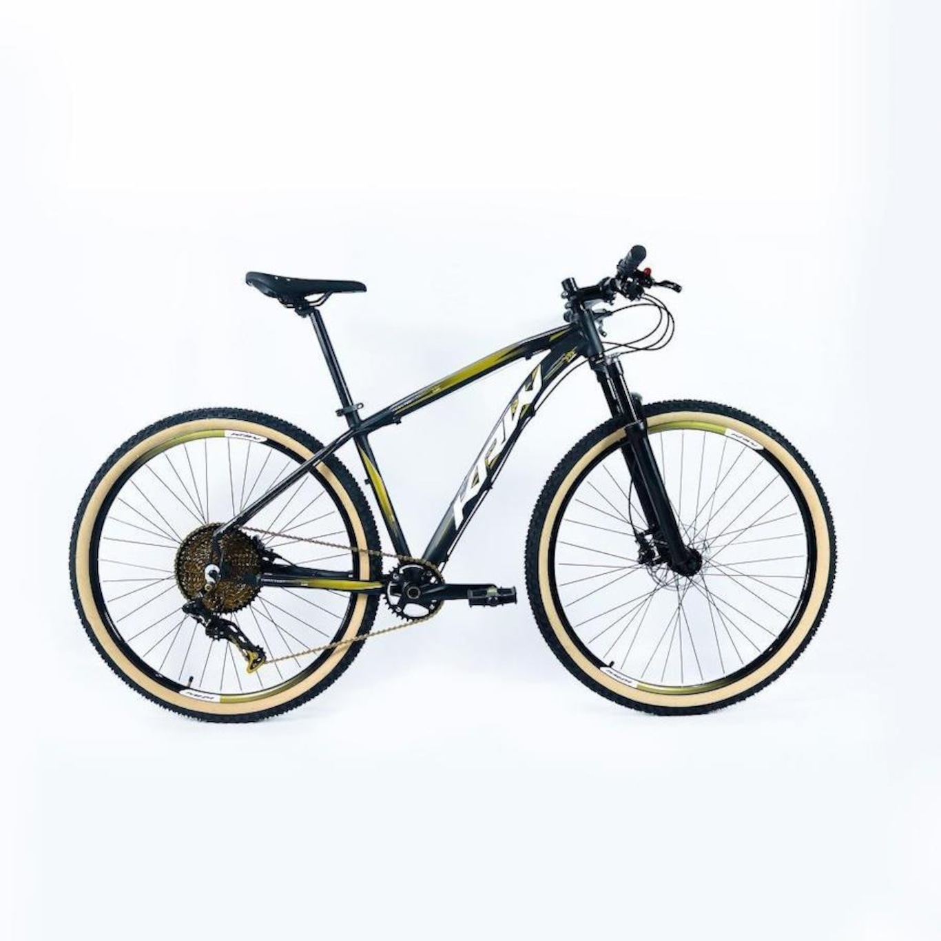 Bicicleta KRW SX60 Gold Alumínio - Aro 29 - Freio e Suspensão Hidráulica - Câmbio LTWOO - 12 Velocidades - Unissex - Foto 1