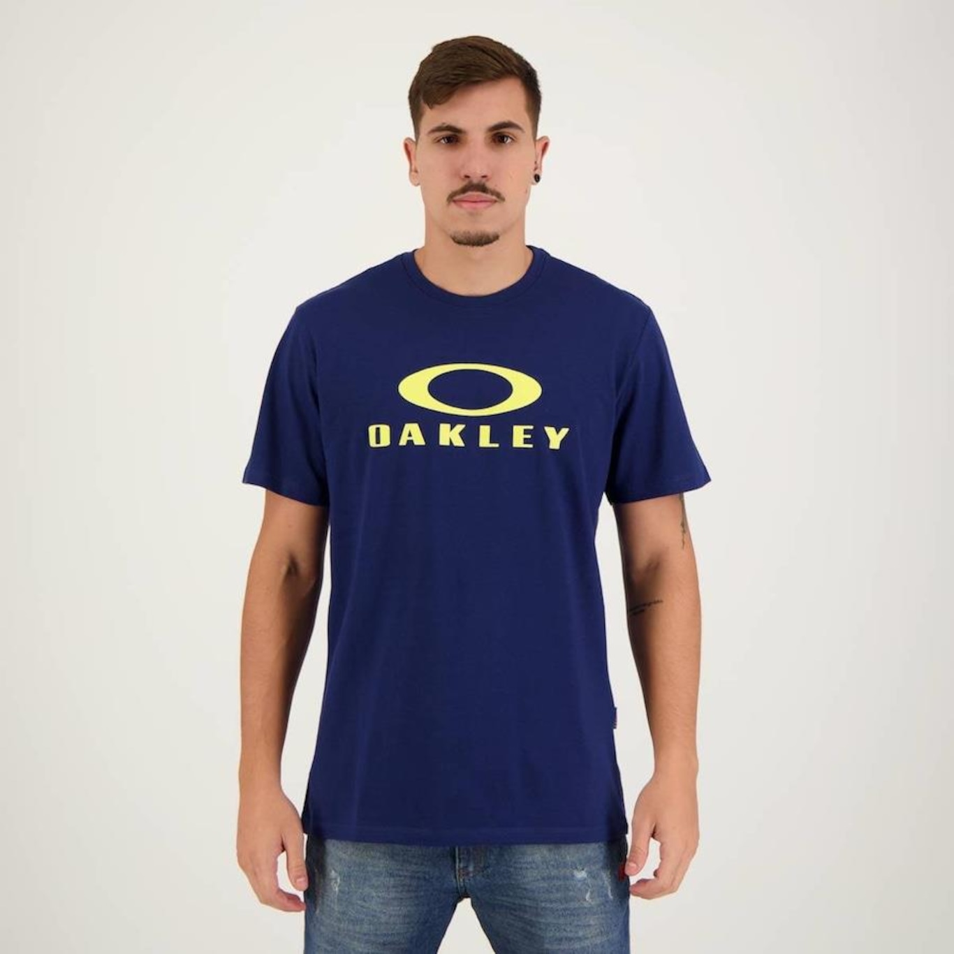 Camiseta Oakley O-Bark Masculina - Preto+Branco