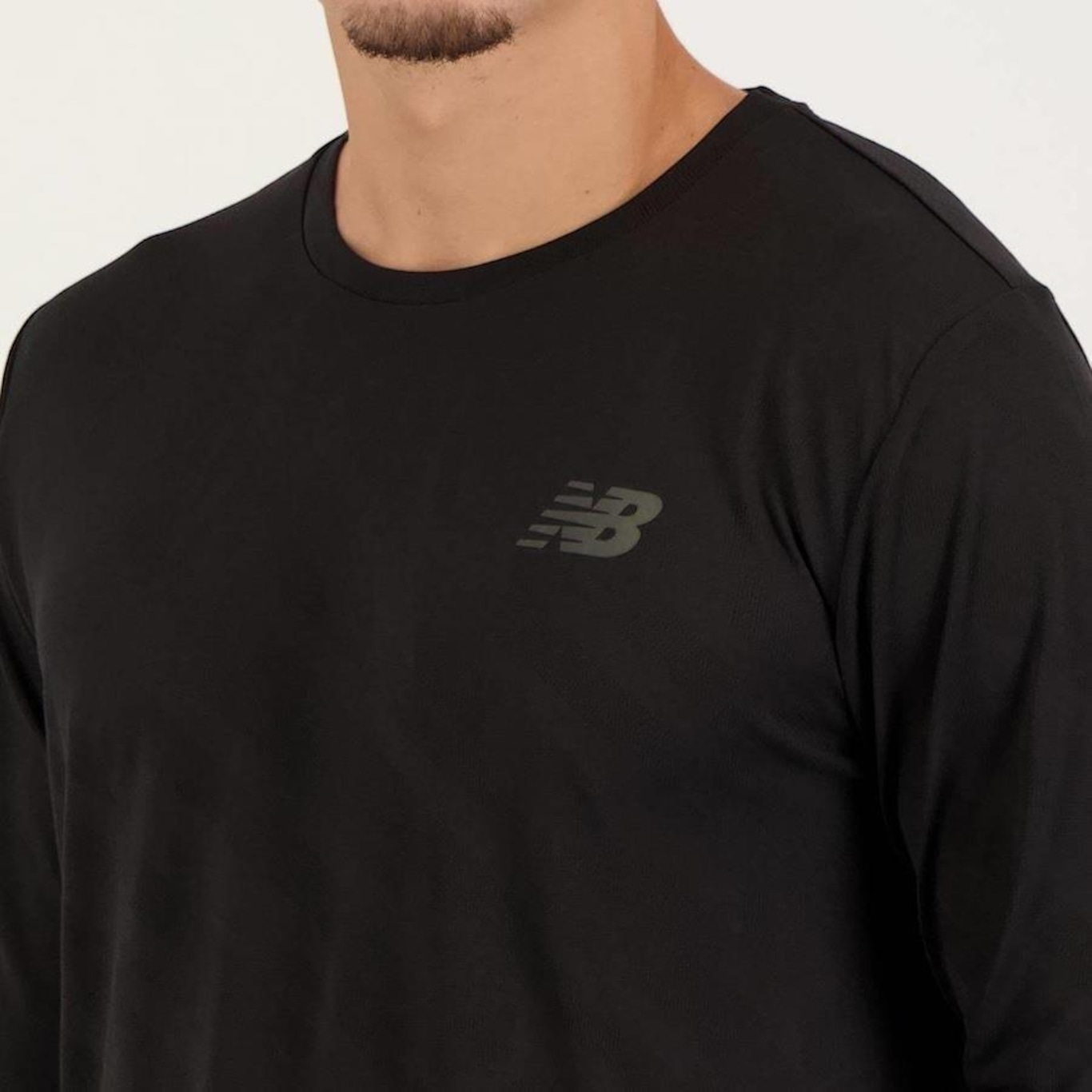 Camiseta New Balance Manga Longa Q Speed Jacquard - Masculina - Foto 4